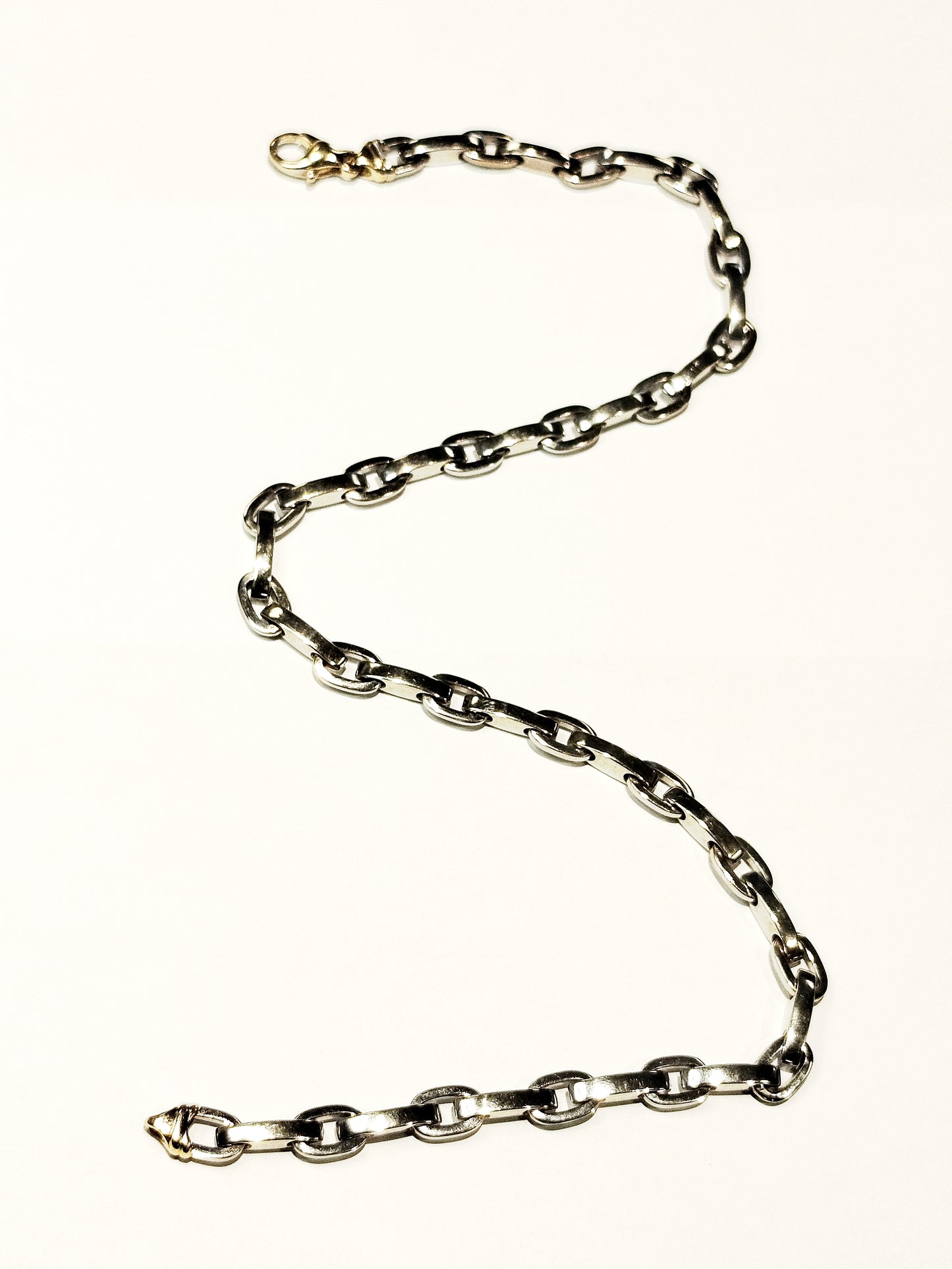 Collier Ras du Cou Or Jaune et Blanc 18K 48.14 Grs