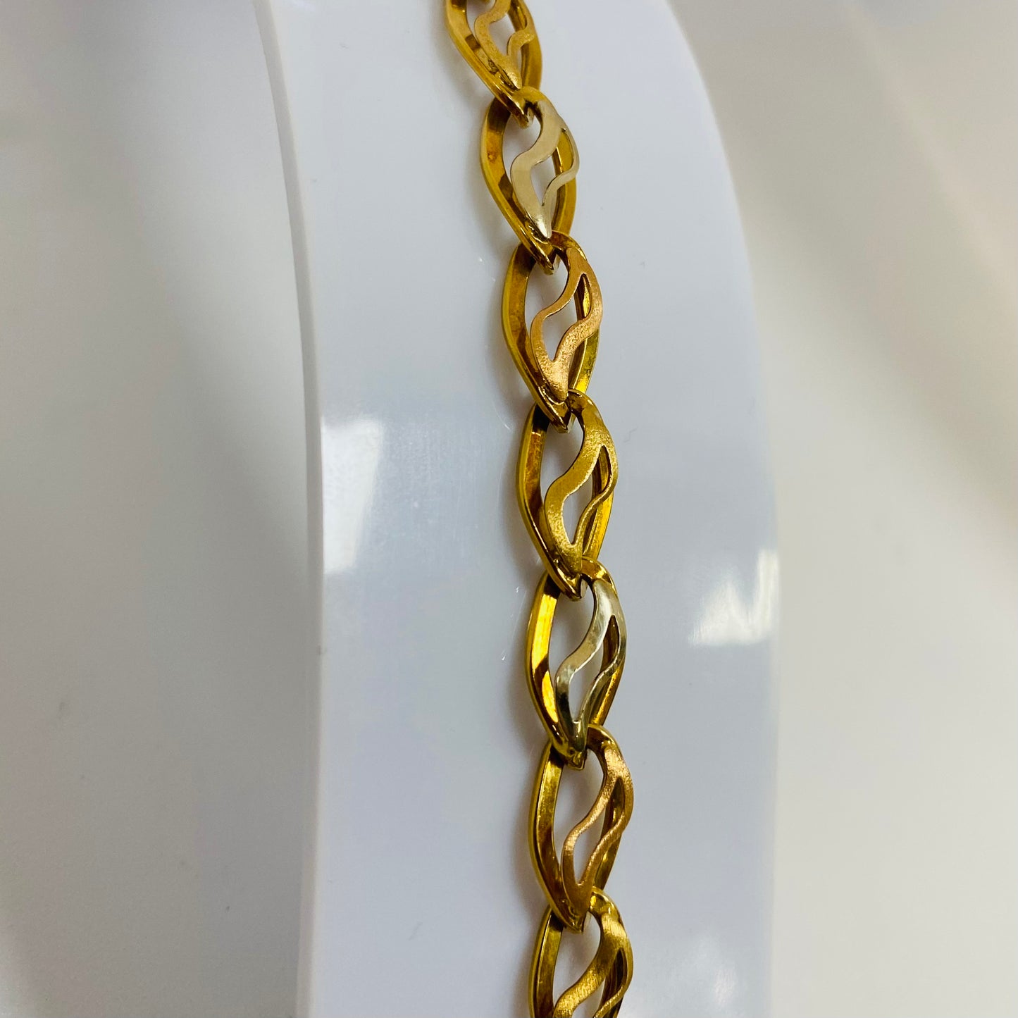 Bracelet Maillon en Or 18 Carats Tête d'Aigle 18 K - 7.88 Grs