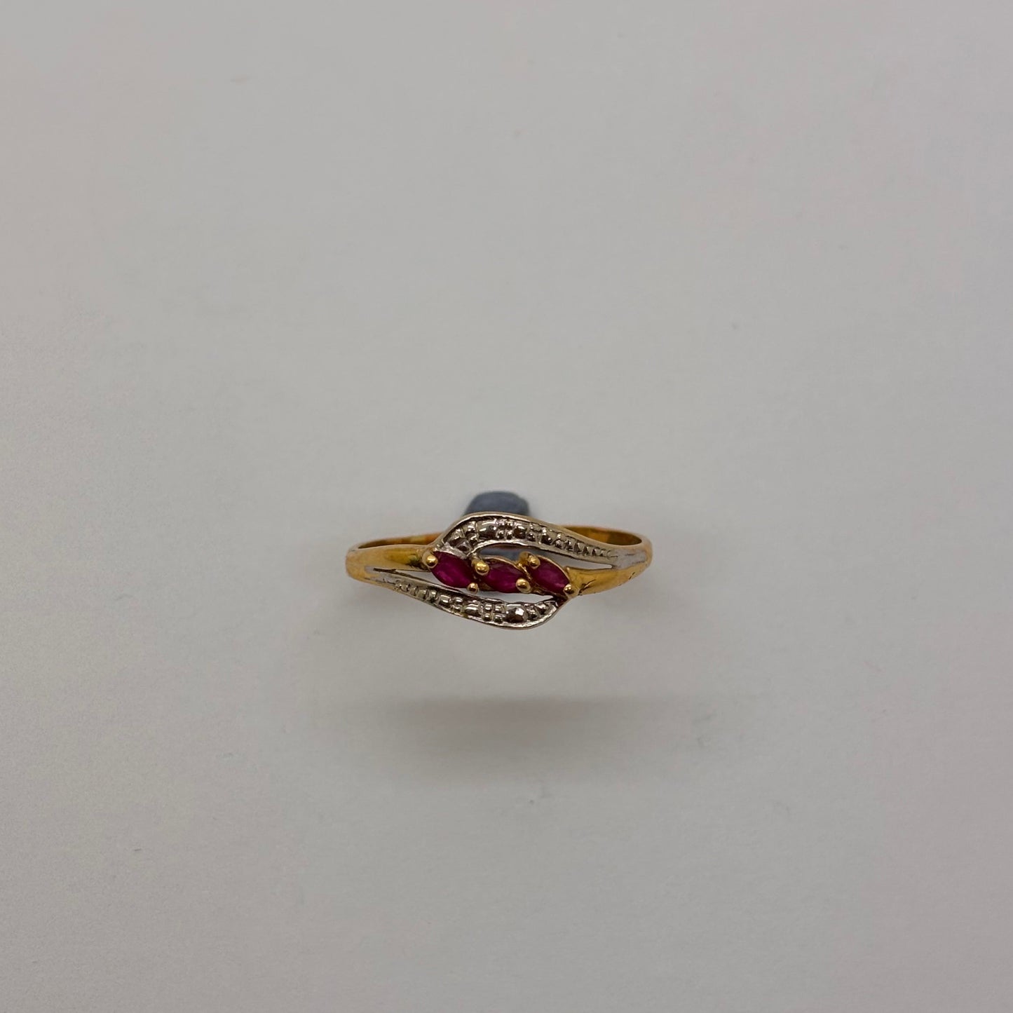 Bague en or jaune et blanc 22K Taille-62