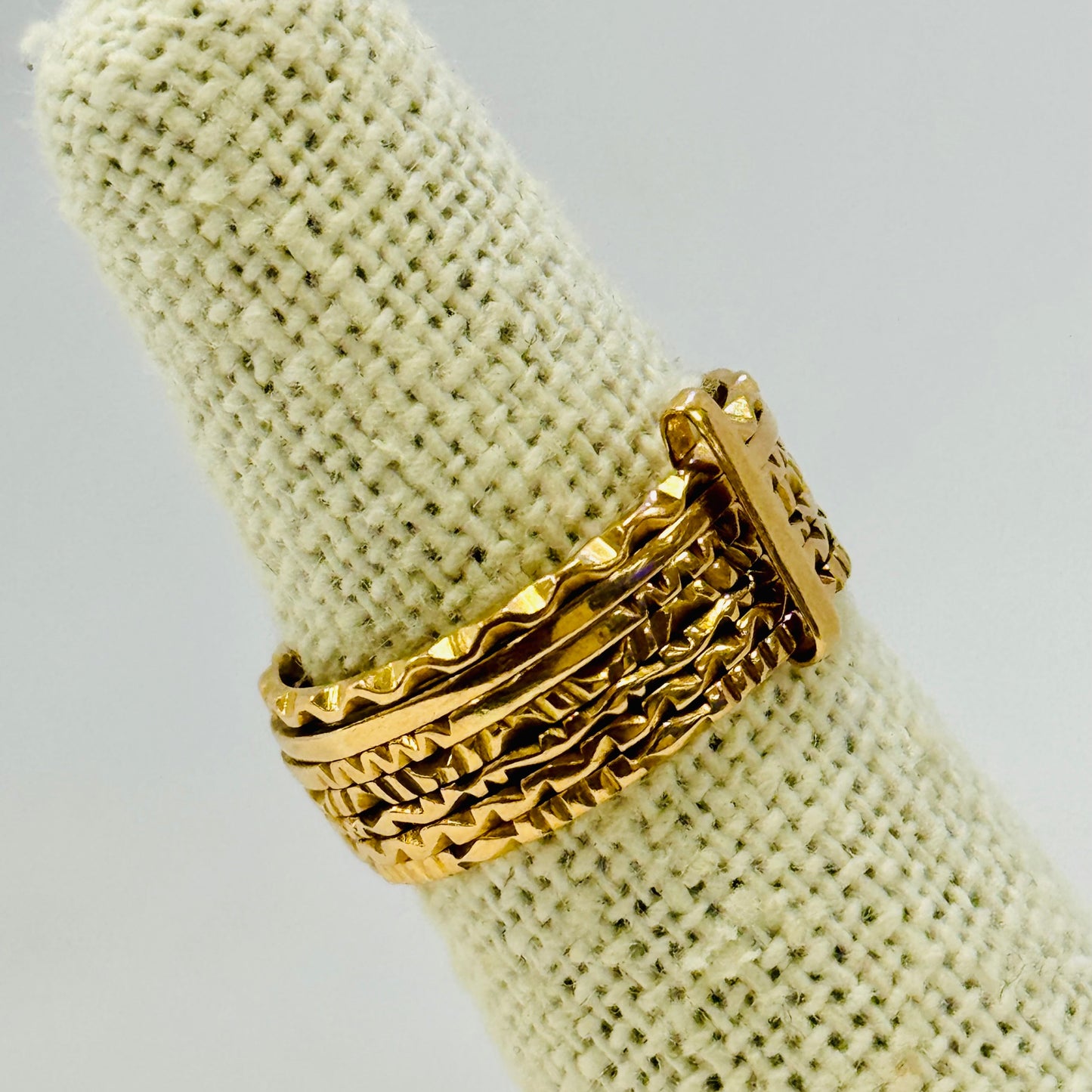 Bague Semainier en Or Jaune 18 K - T 52
