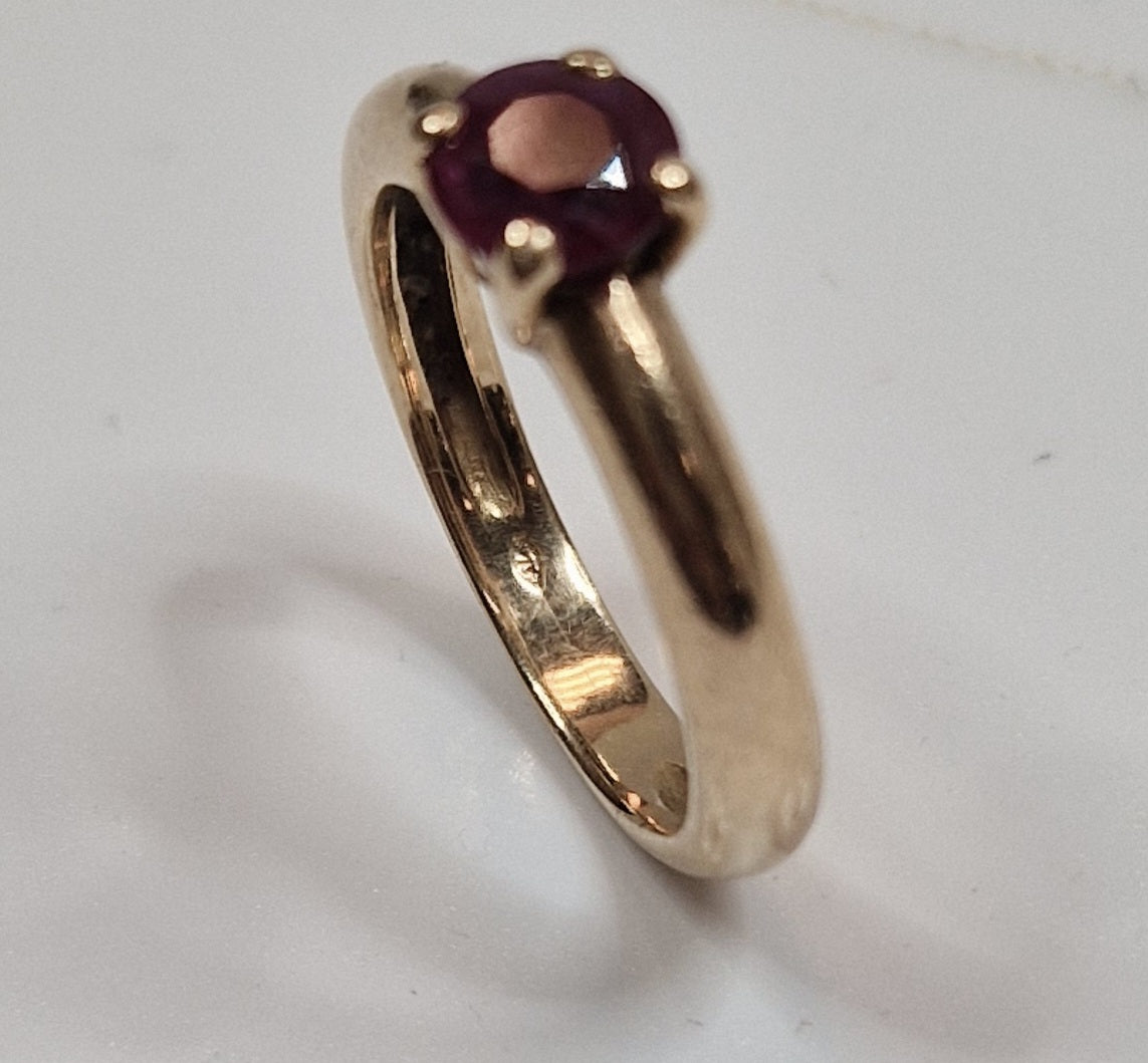 Bague Solitaire en Or Jaune 18K Taille 54