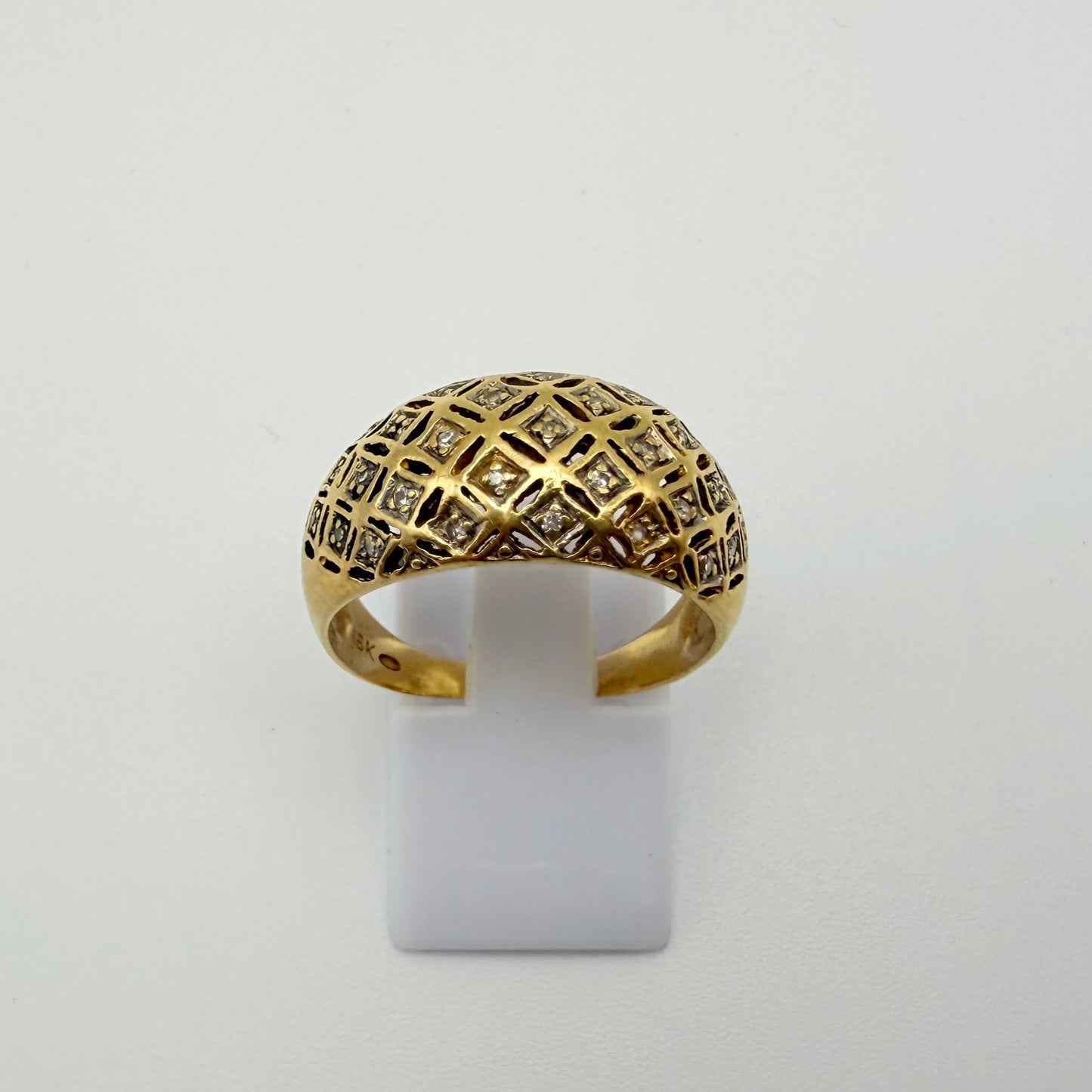Bague Ancienne en Or Jaune 18 Carats - T 58