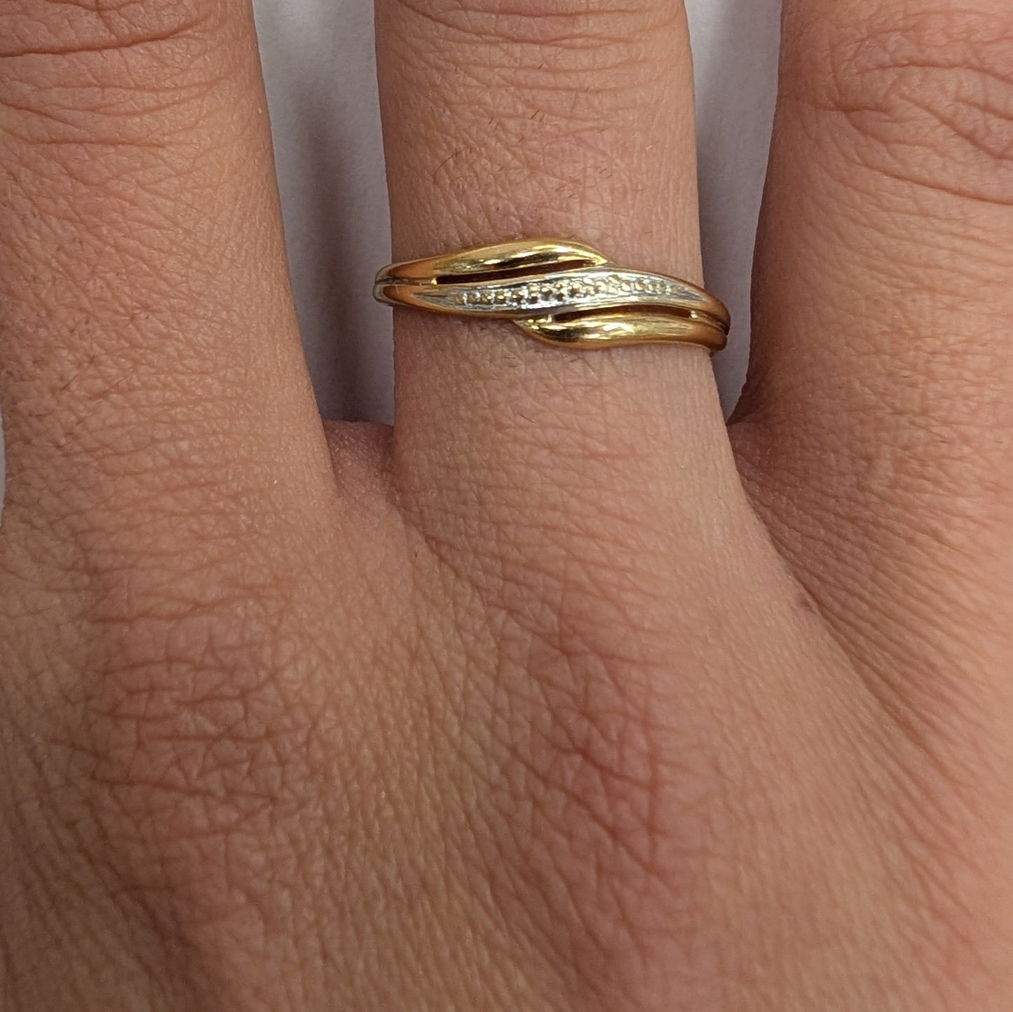 Bague Alliance en Or Jaune 18K Taille-55