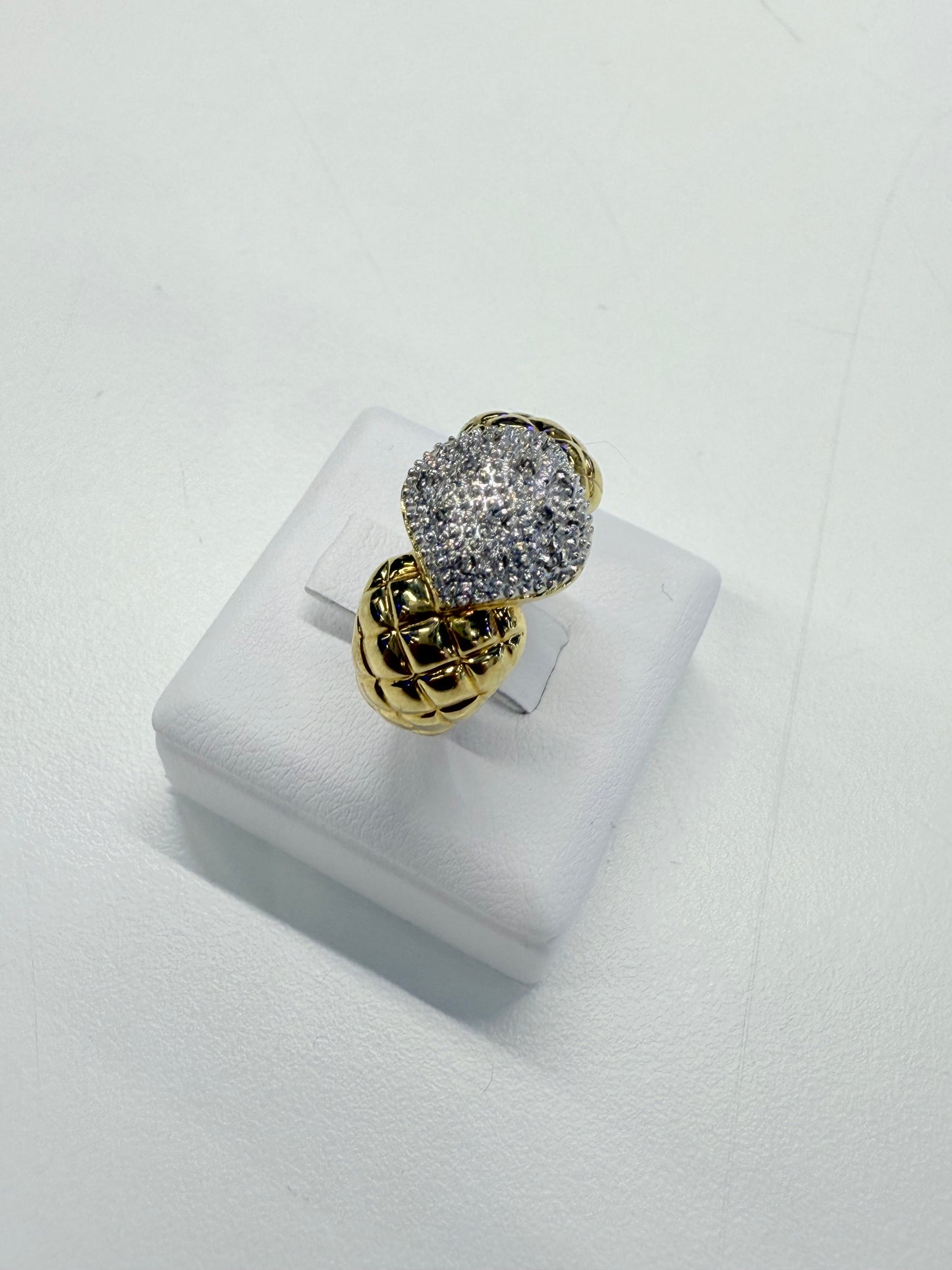 Bague en Or jaune et blanc avec diamants 18K