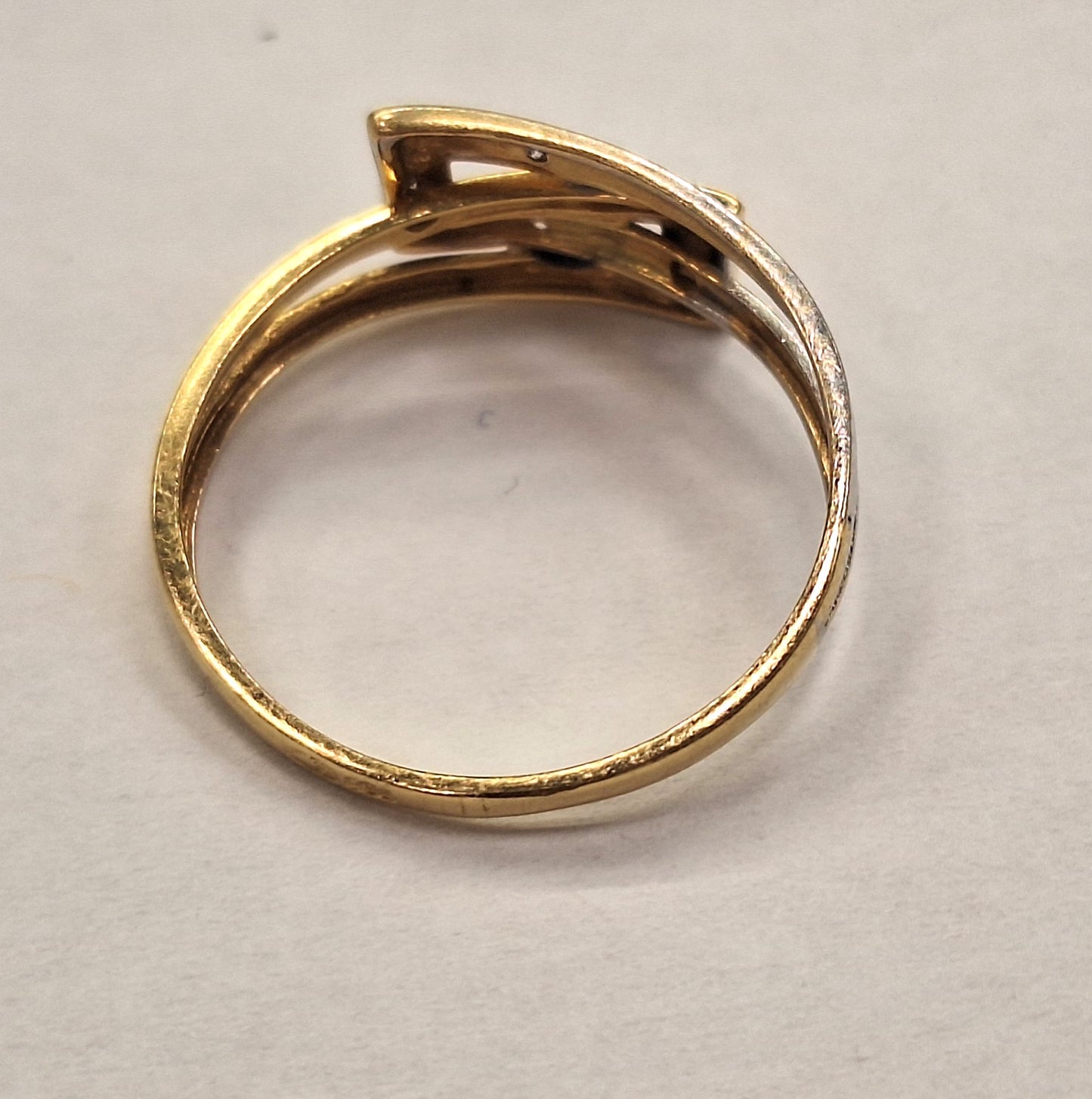 Bagues Alliance Or Jaune et Blanc 18 Carats avec Diamants