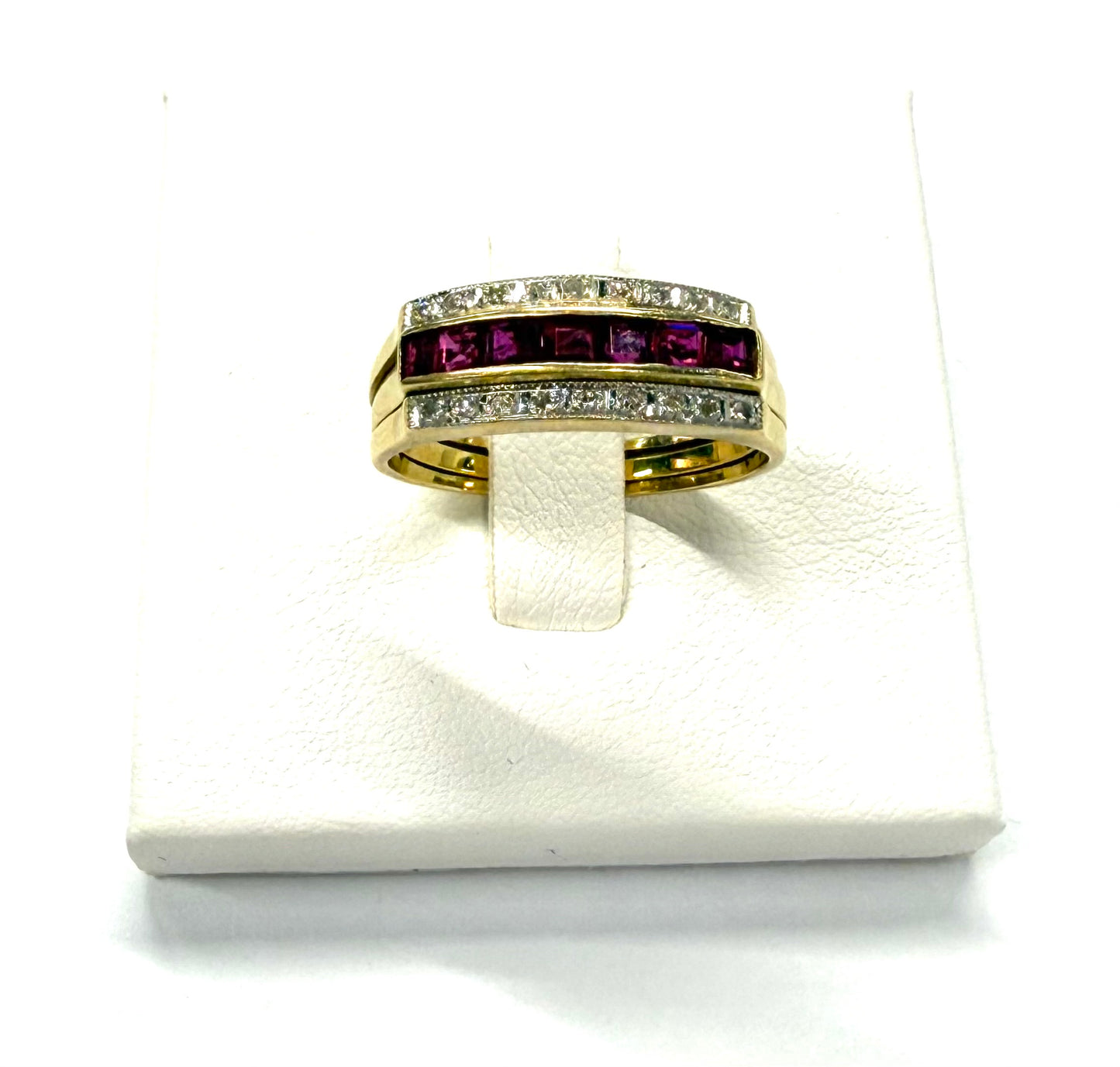 Bagues interchangeables diamants, émeraude, saphir, rubis en Or 18K