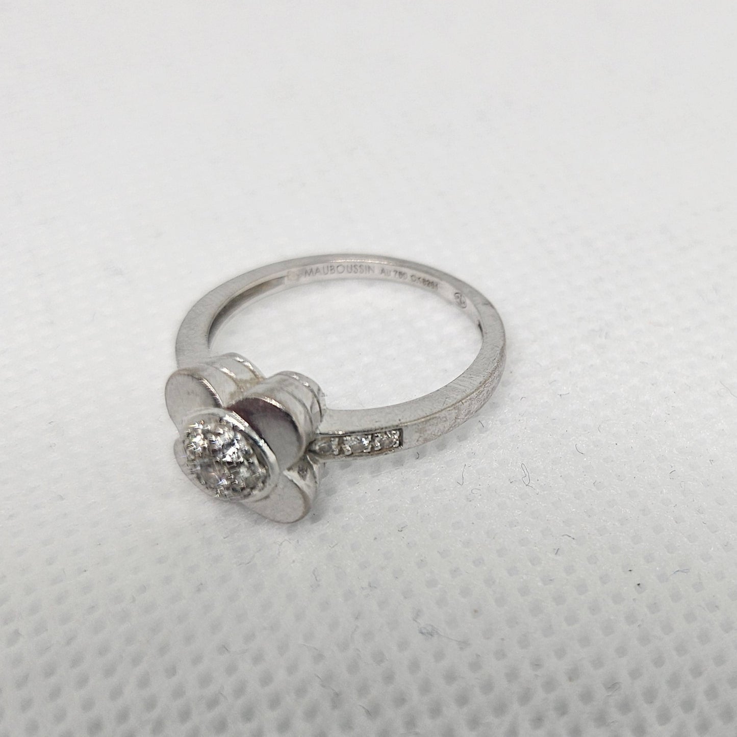 Bague en Or Blanc et Diamants Taille -52
