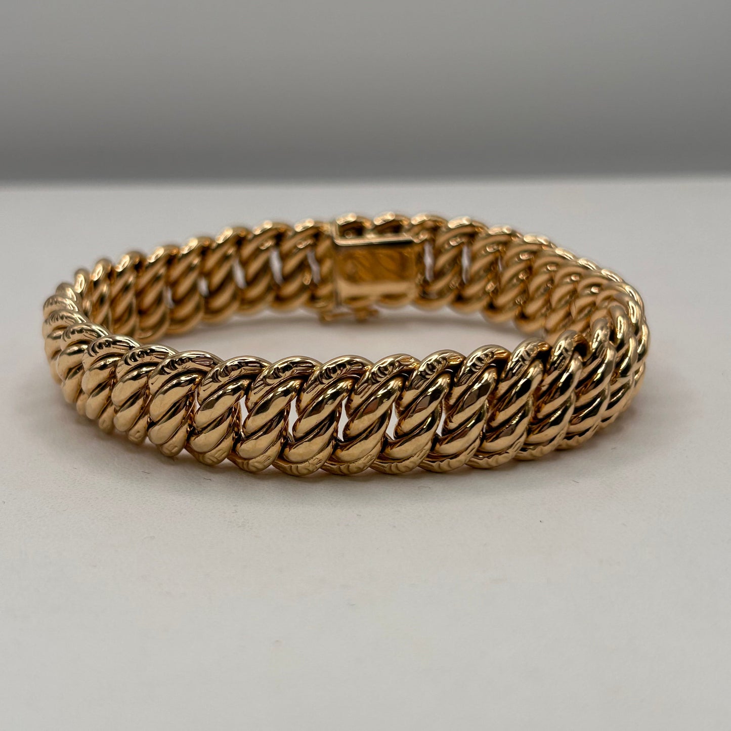 Bracelet Gourmette Or Jaune 18K 31.26 Grs