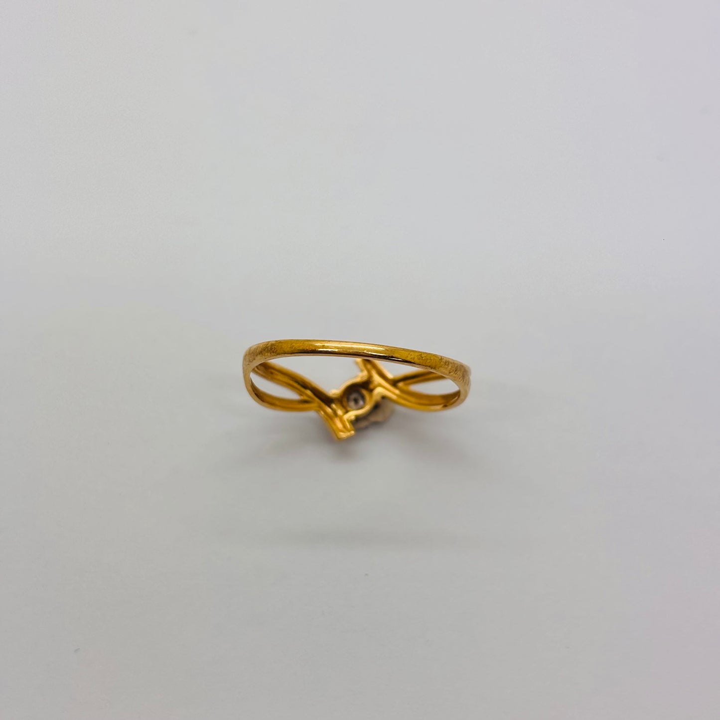 Bague en Or Jaune et Blanc 18K Taille-55.5