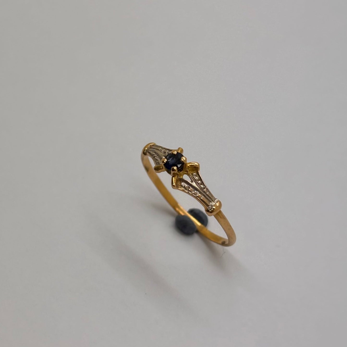 Bague en or jaune et or blanc 18K - taille 54