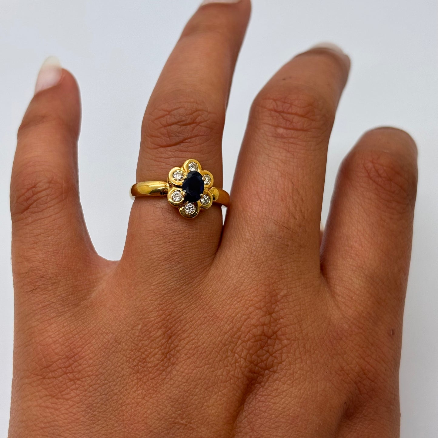 Bague Marguerite en or jaune 18K Taille-53