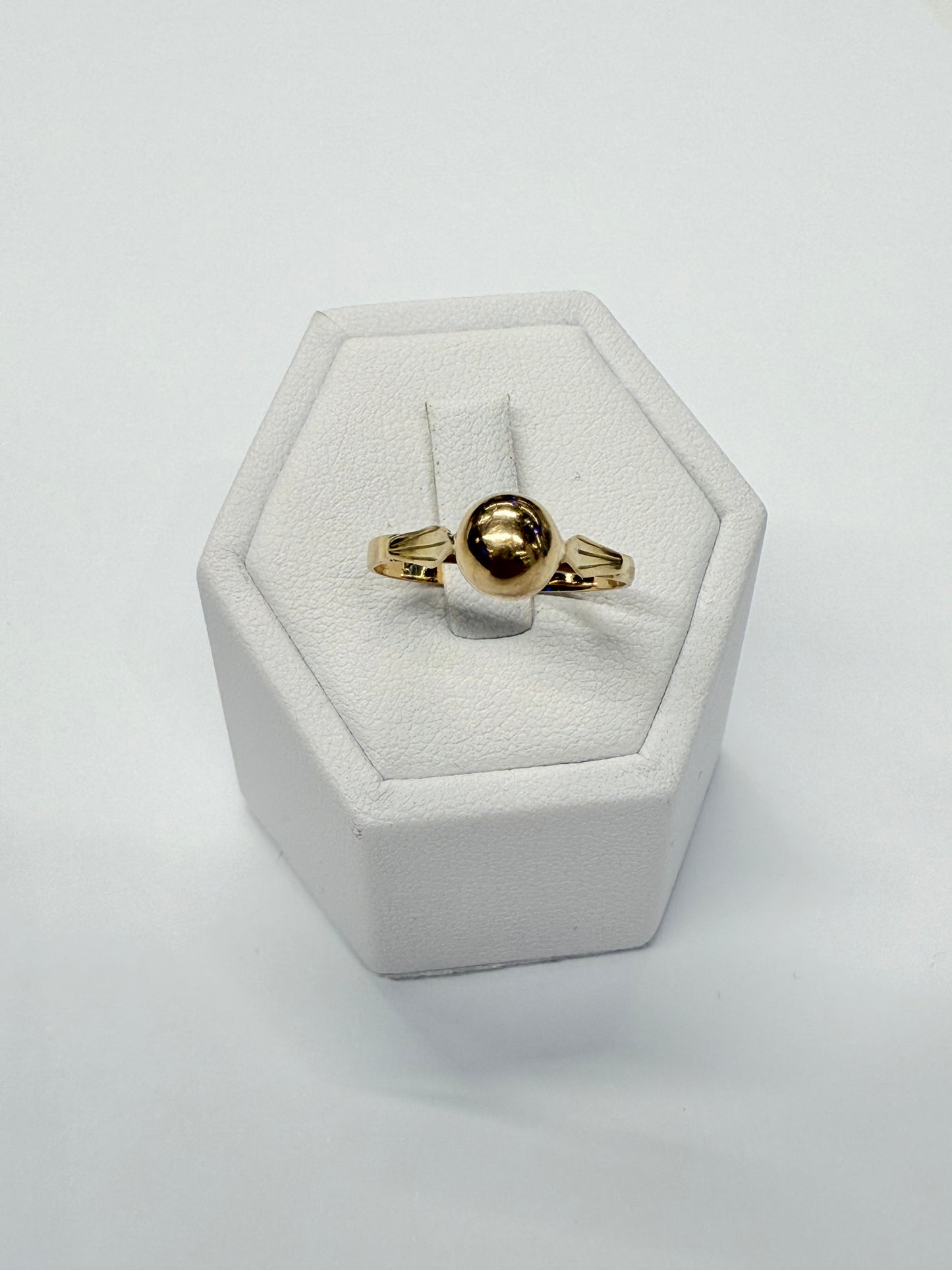 Bague boule en Or jaune 18k T.55