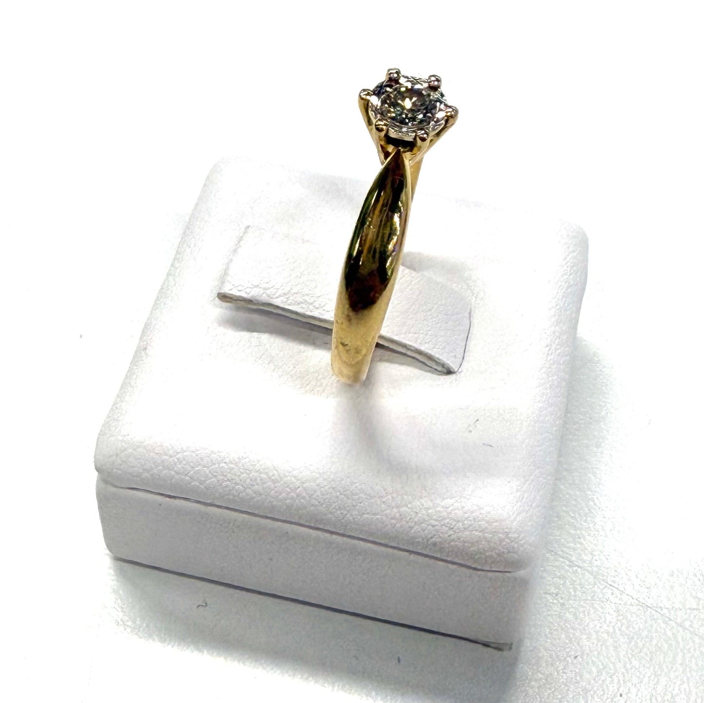 Solitaire en Or Jaune 18k Taille-53