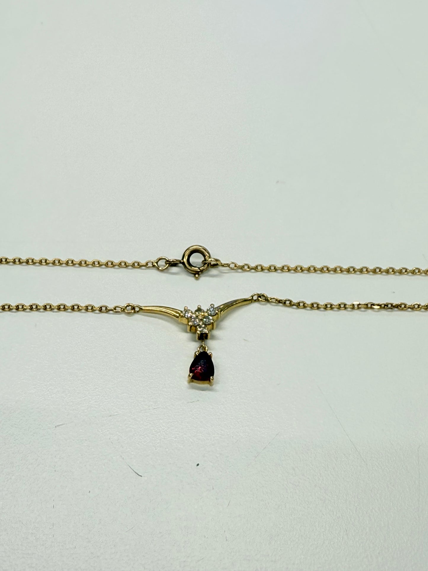 Collier Princesse Or Jaune Diamants et Rubis 18k