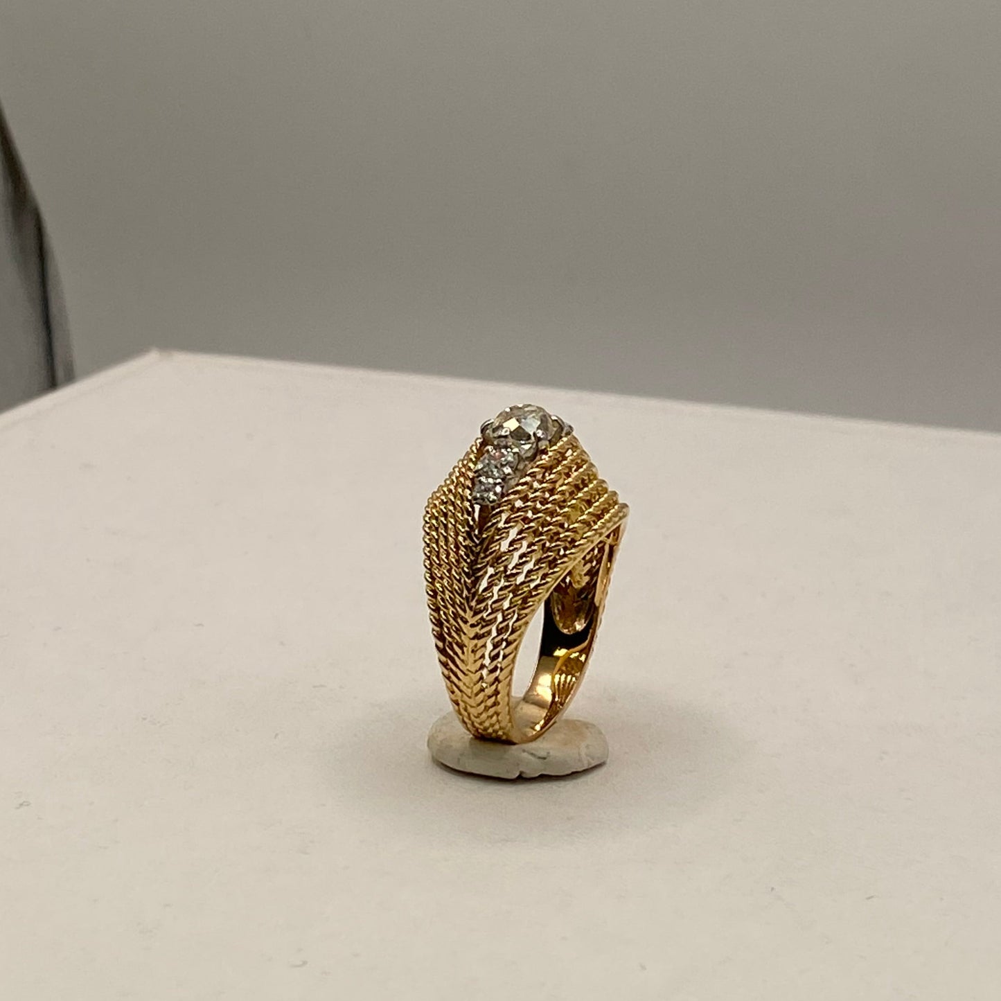 Bague Ancienne en Or Jaune 18K Taille-57