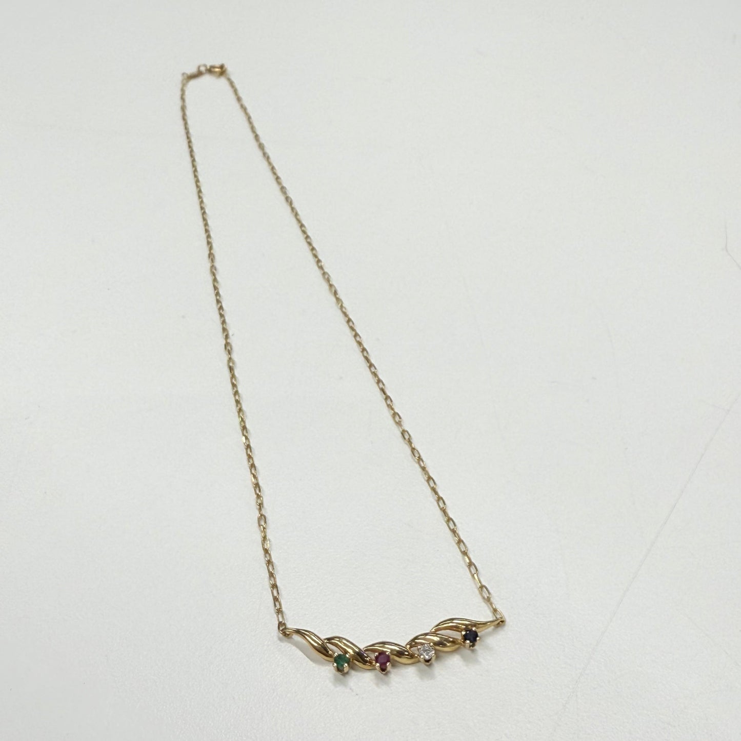 Collier Ras du Cou Or Jaune 18k avec Pierres Précieuses
