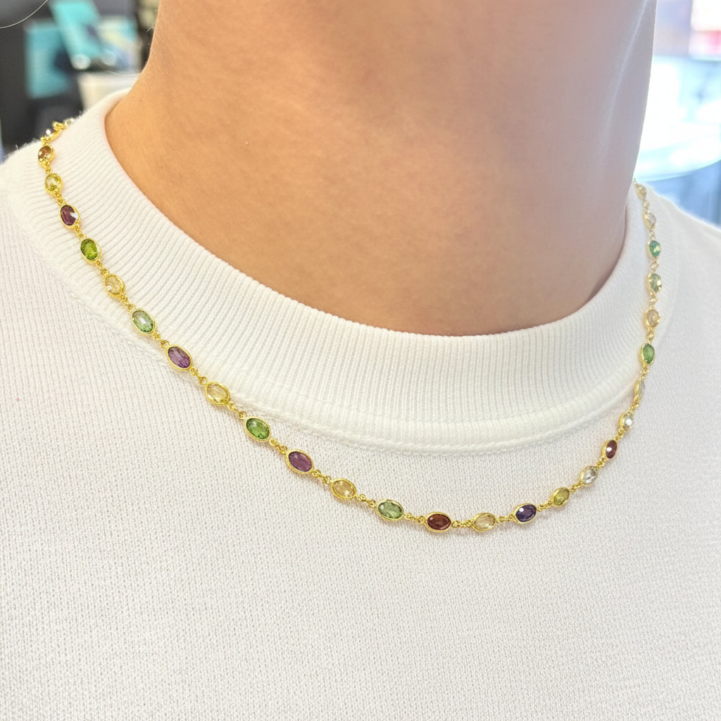 Collier Ras du Cou en Or Jaune 18K - 11.62g
