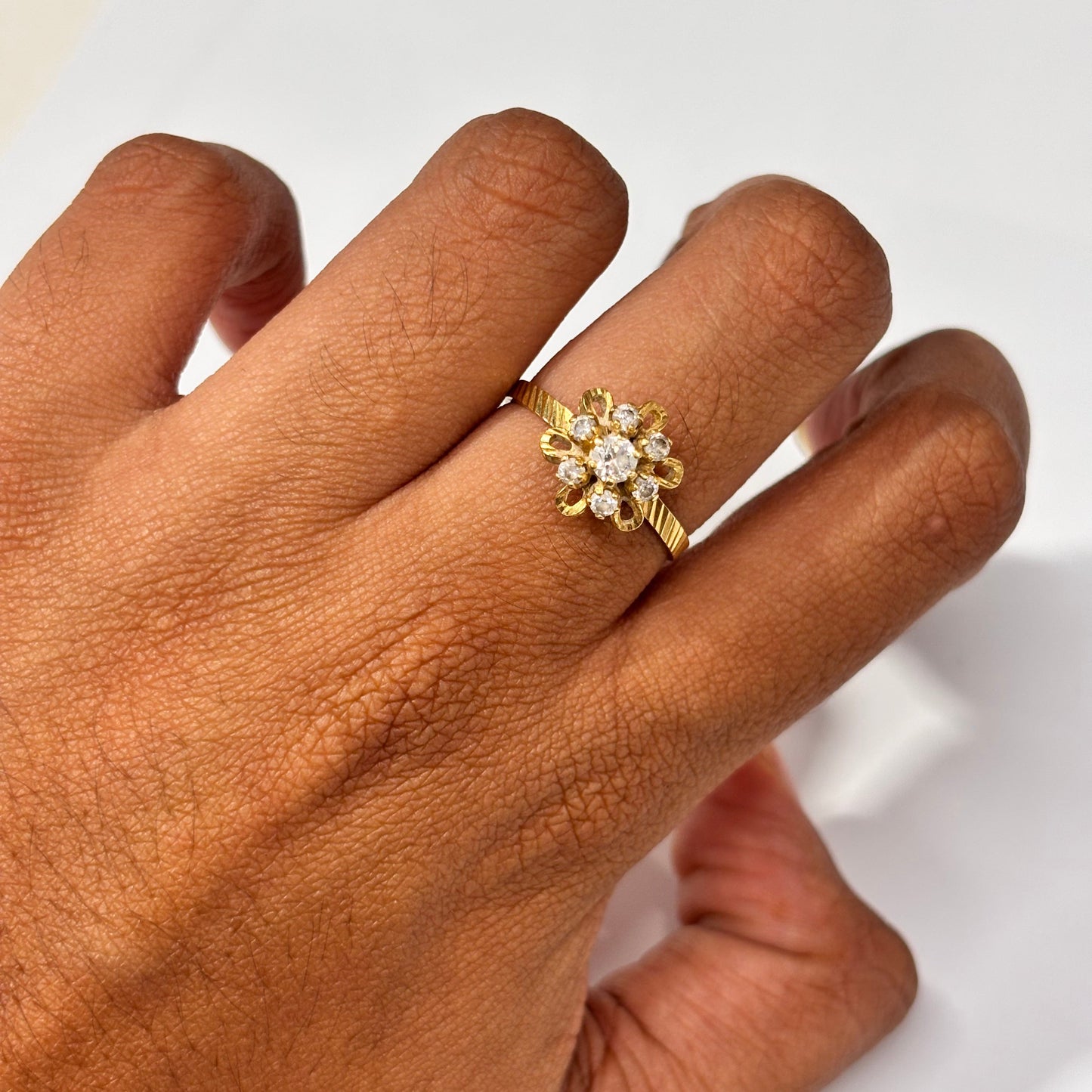 Bague en Or Jaune 18K Taille-55