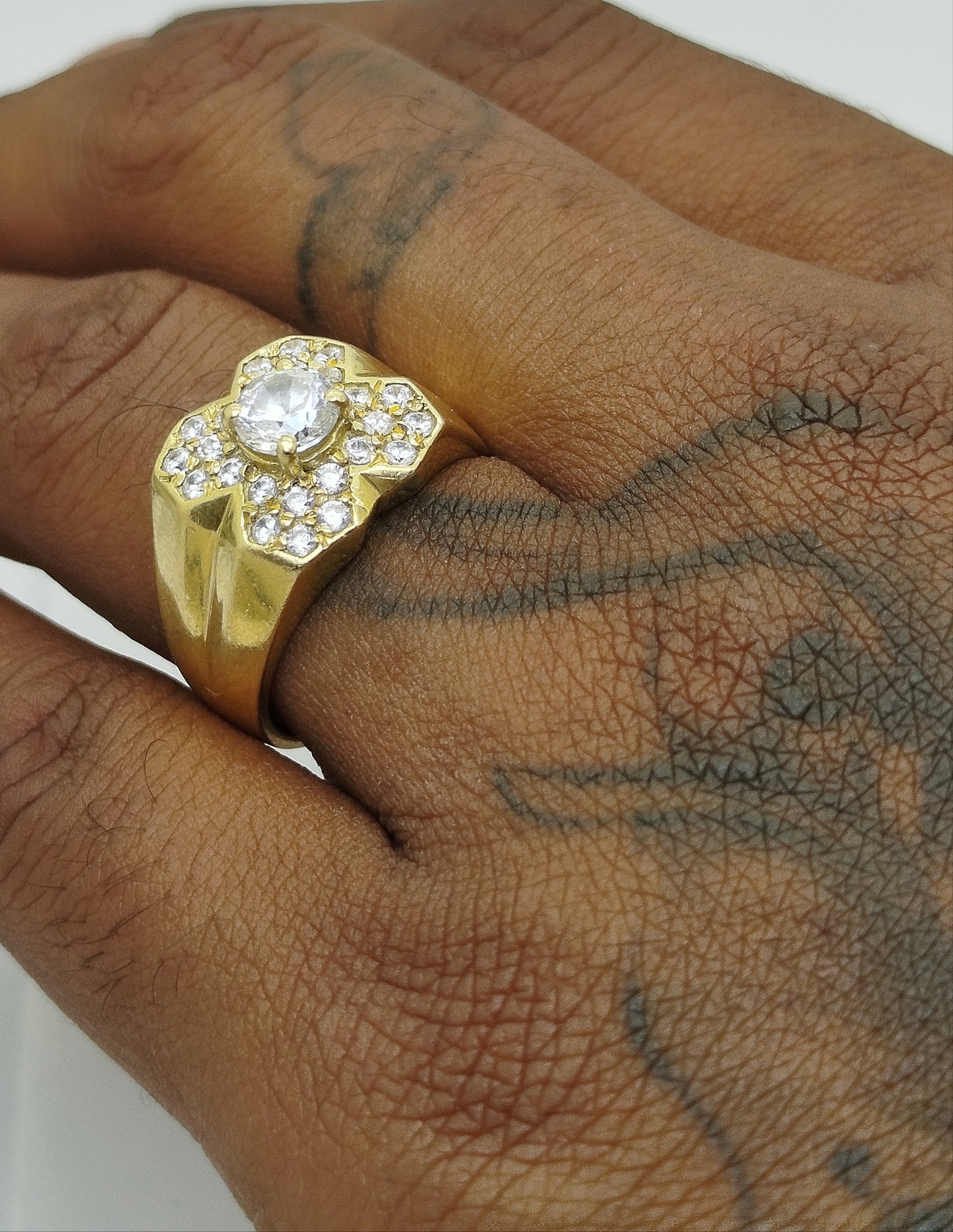 Chevalière en Or Jaune 18K Taille-60