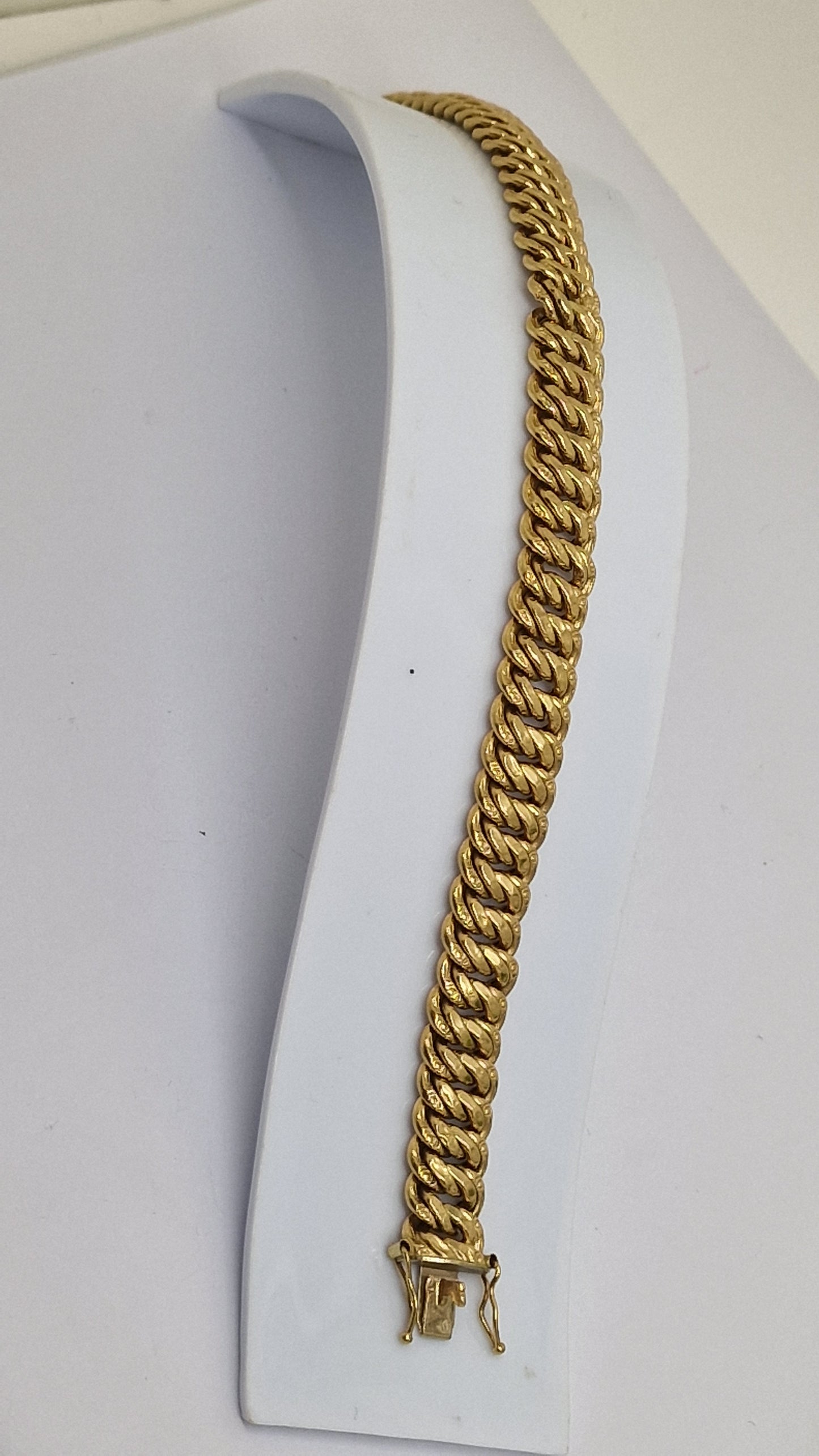 Bracelet Maillon Américain en Or Jaune 18K 14.40 Grs