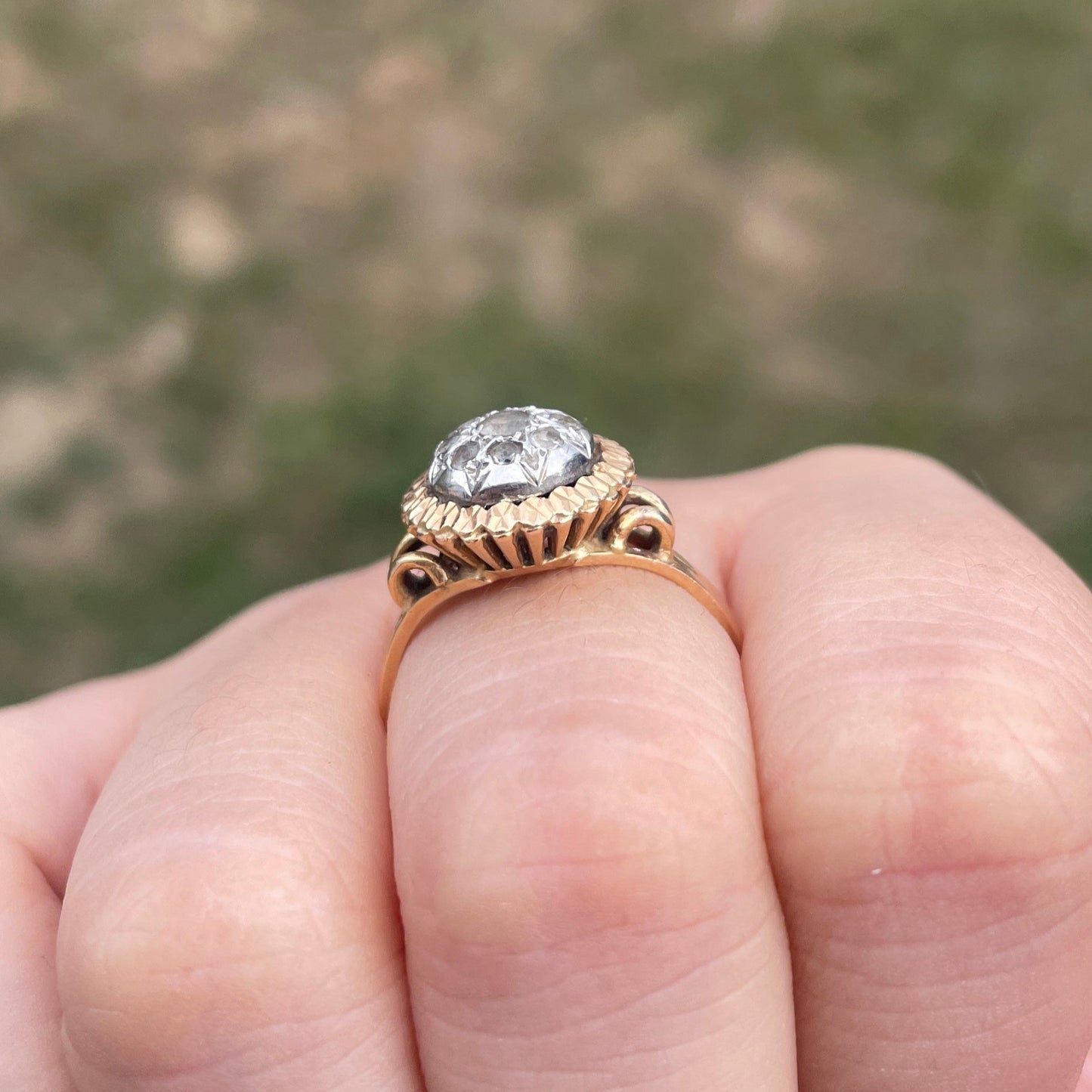 Bague Ancienne en Or 18K Taille-56