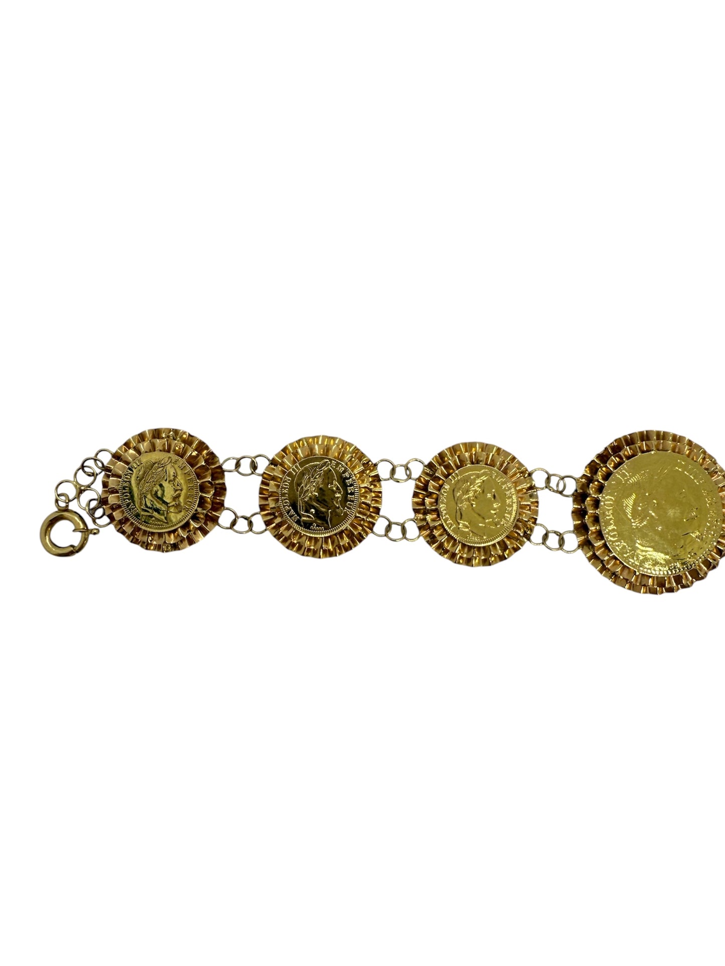Bracelet reproduction Napoléon III en or jaune 18k 10.48 Grs