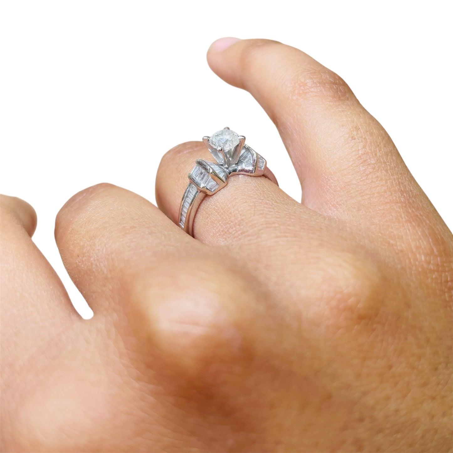 Bague en Or Blanc 18K Taille-51
