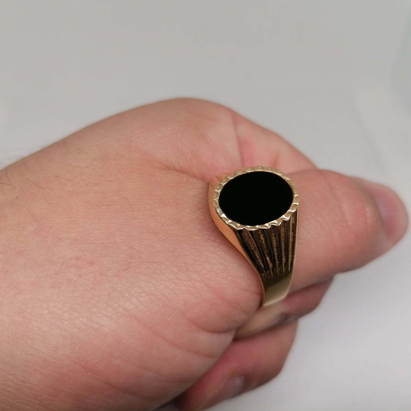 Chevalière en or jaune 18K Taille-77
