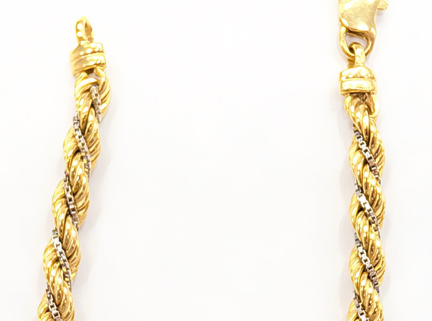 Collier Princesse en Or jaune et or blanc 18k 12.94 Grs