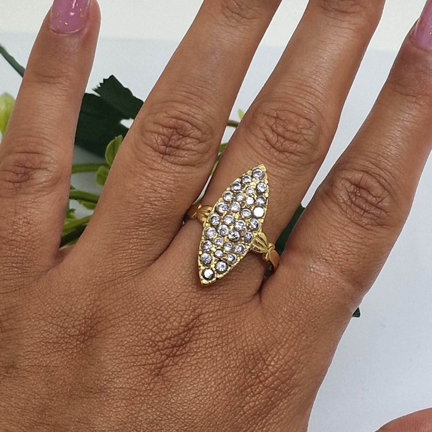 Bague en or jaune 18 carats Taille-60