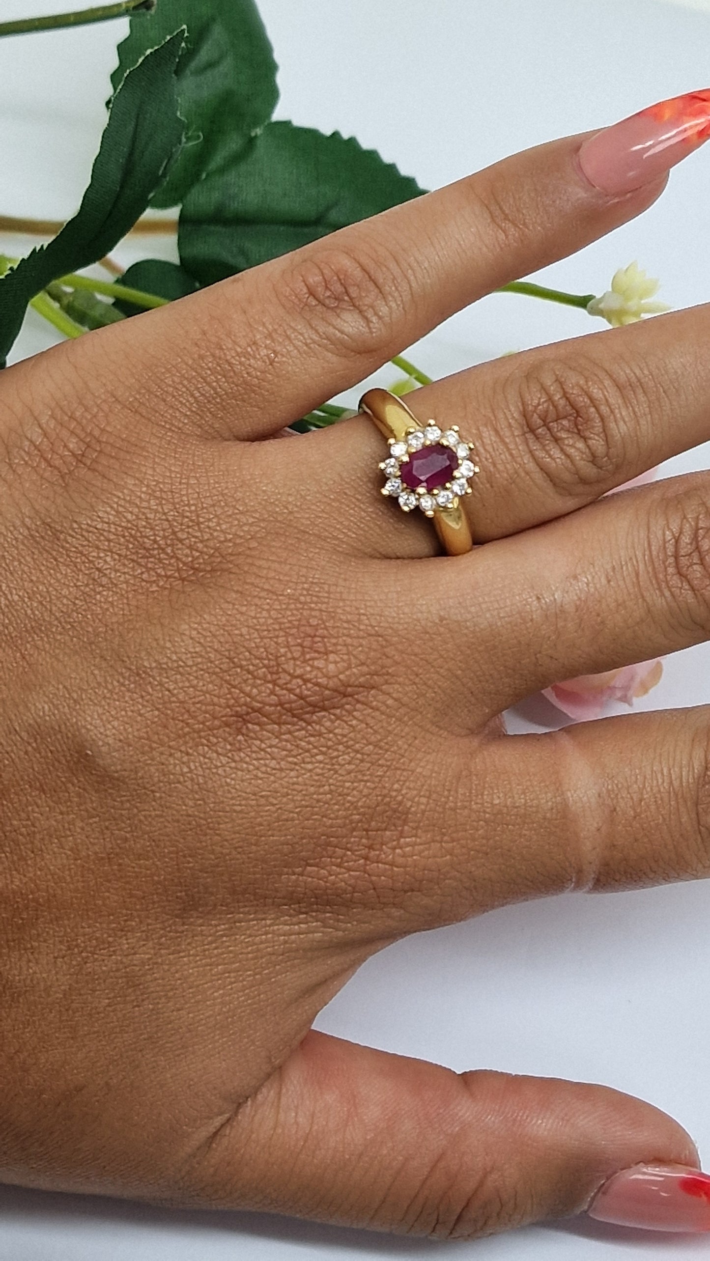 Bague Marguerite Or Jaune 18K Taille-55
