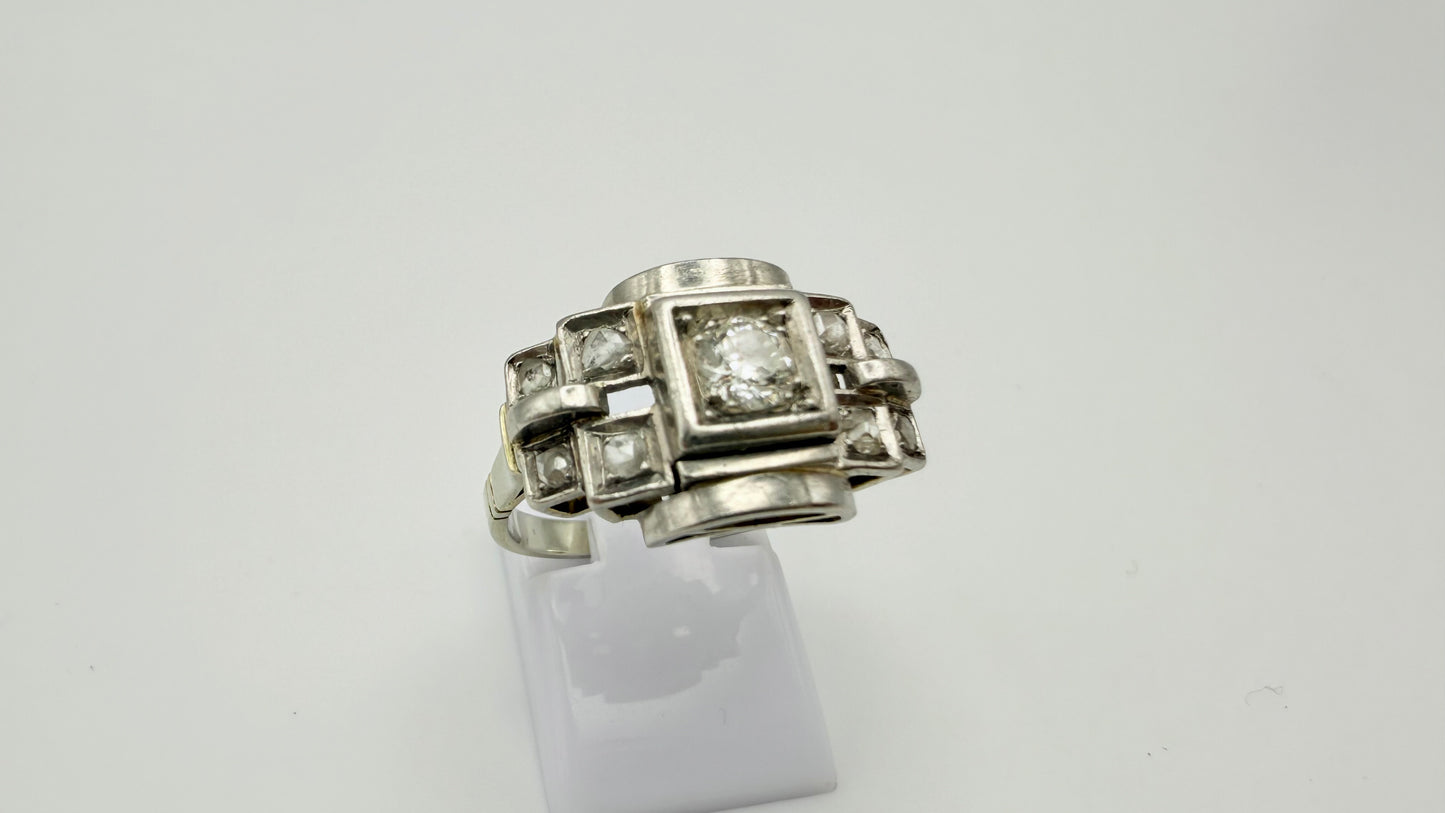 Bagues en Or Blanc 18K Taille-56