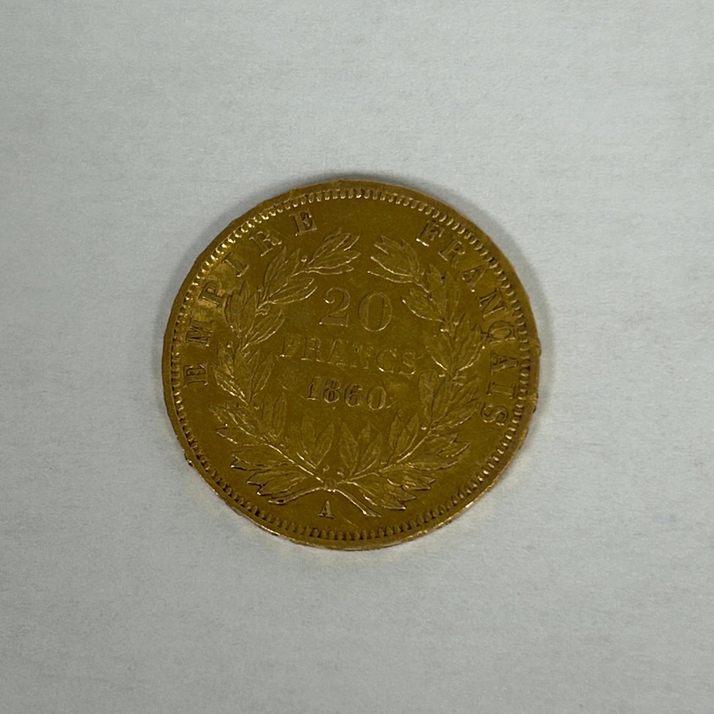 20 Francs Napoléon 1860 en Or Jaune 18K - 6.44g