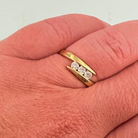 Bague en or jaune 18K Taille-56