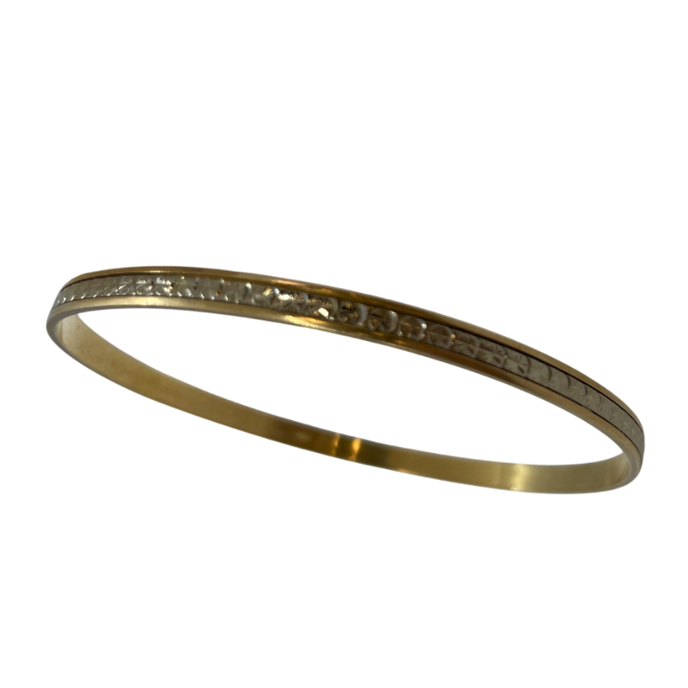 Bracelet Semainier en Or jaune et or Blanc 18K 11.81 Grs