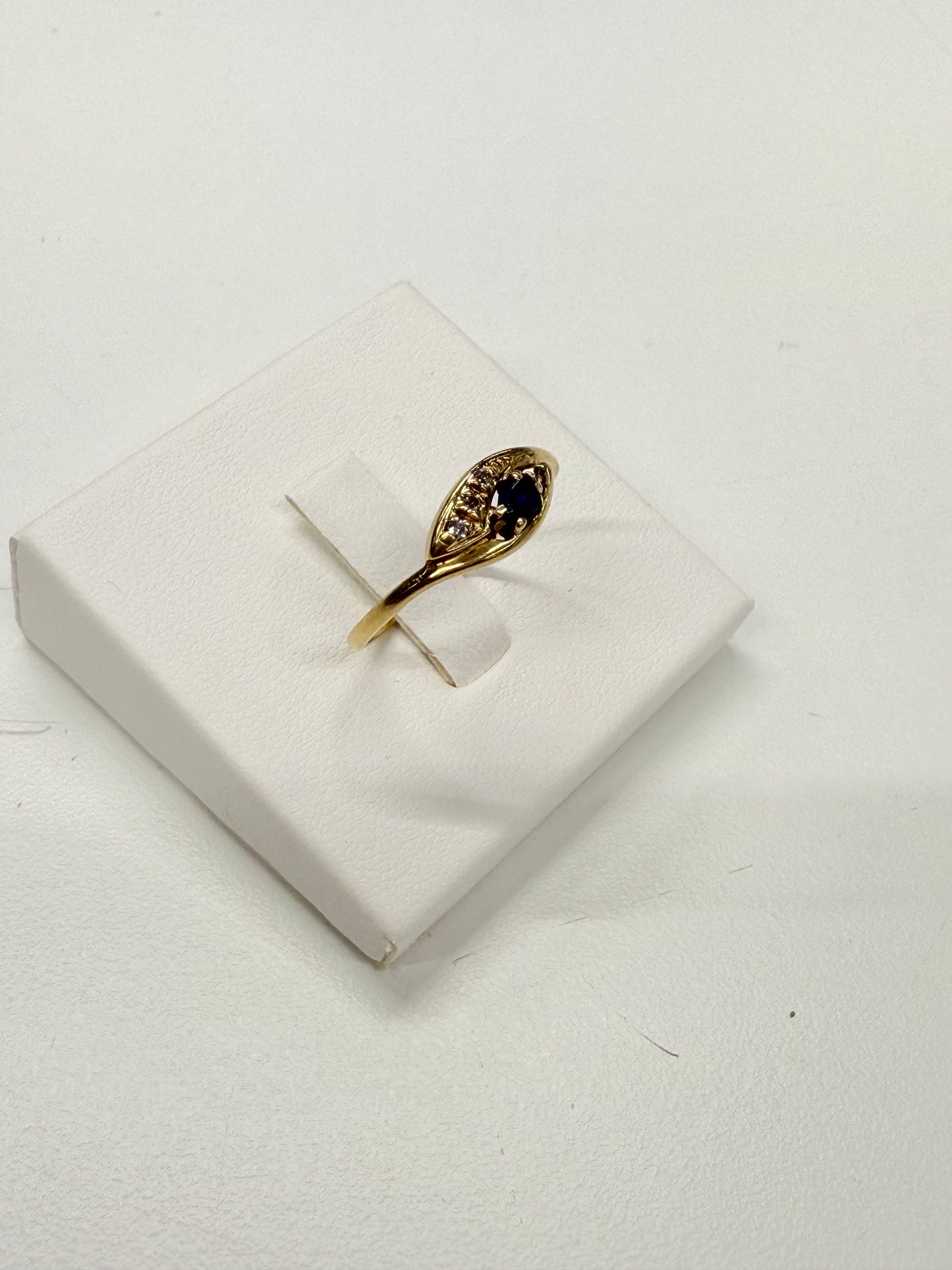 Bague Or 18k Saphir et Diamants - Taille 55