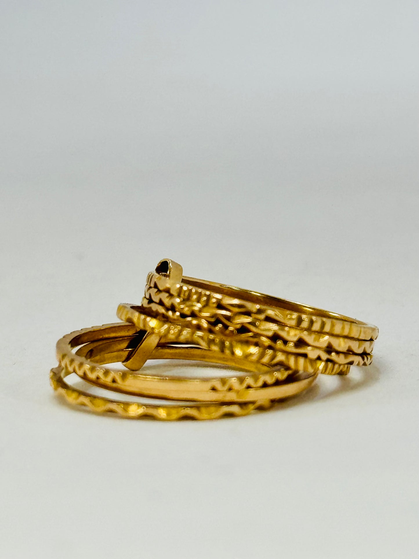 Bague Semainier en Or Jaune 18 K - T 52