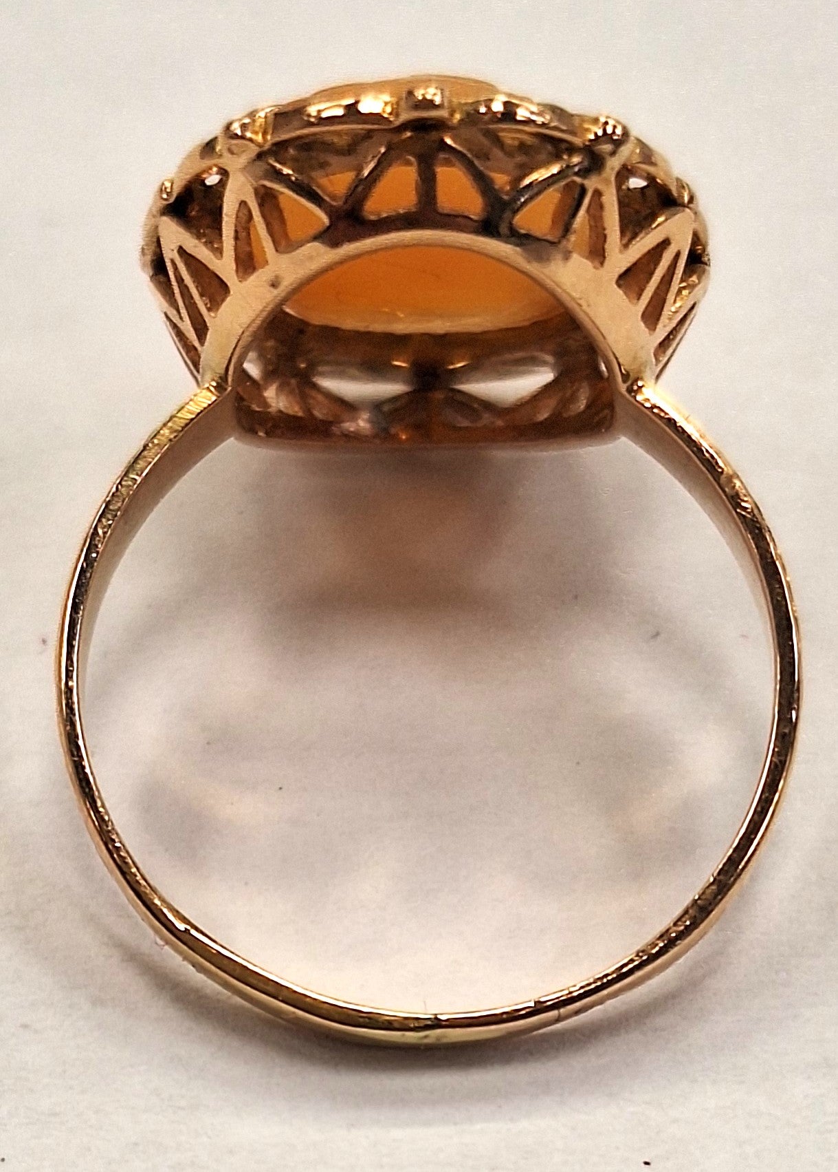 Bague Camée Or Jaune 18K Taille 50