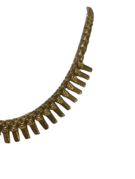 Collier ras de cou Or Jaune Gourmette 18K 44cm