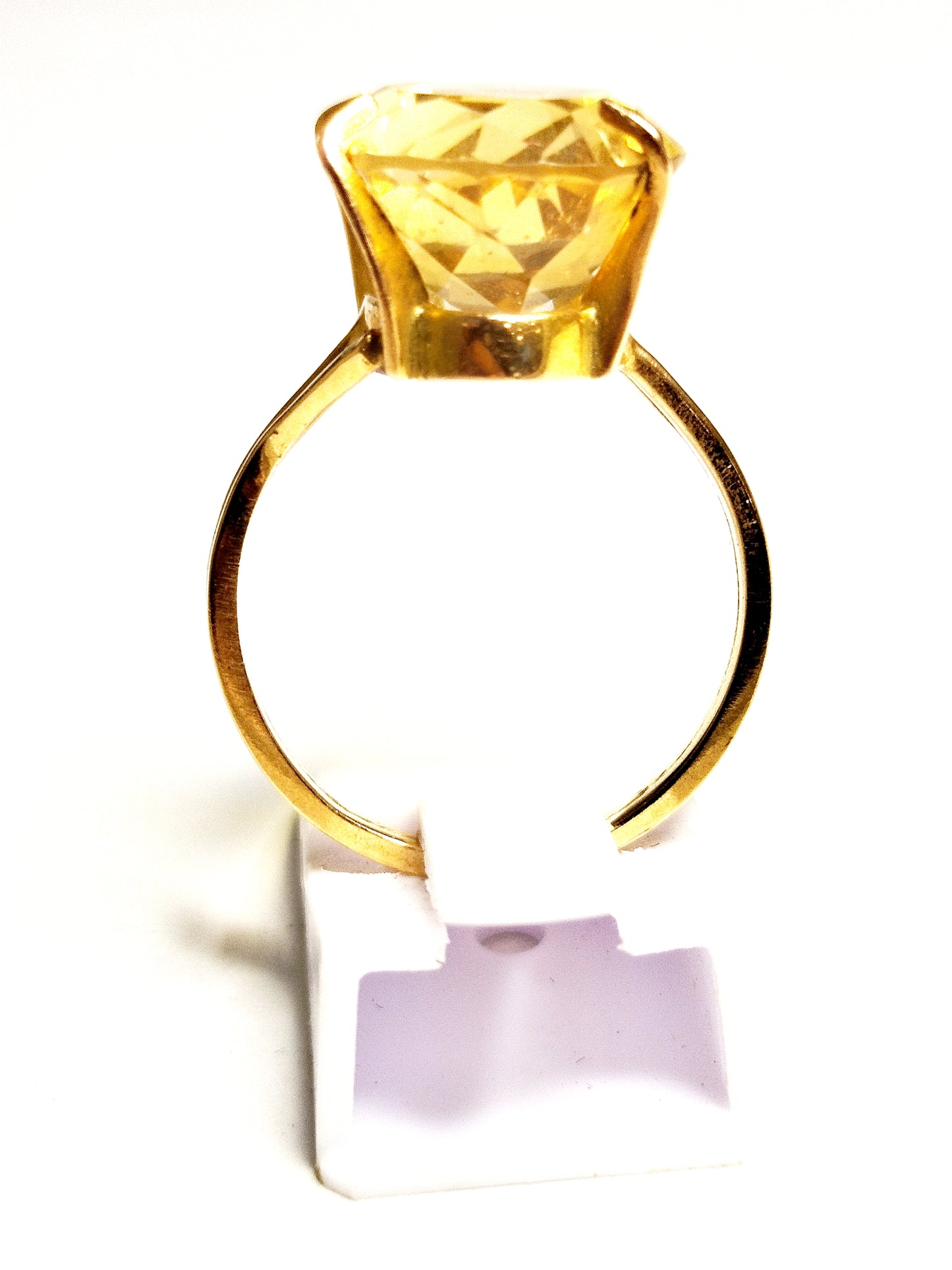 Bague Citrine en Or Jaune 18K Taille-59