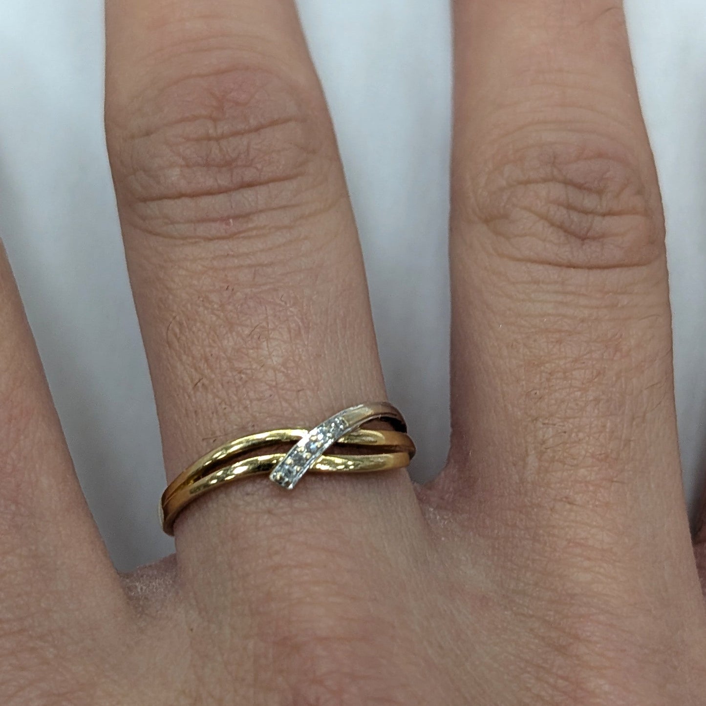 Bague en Or Jaune 18K Taille-55