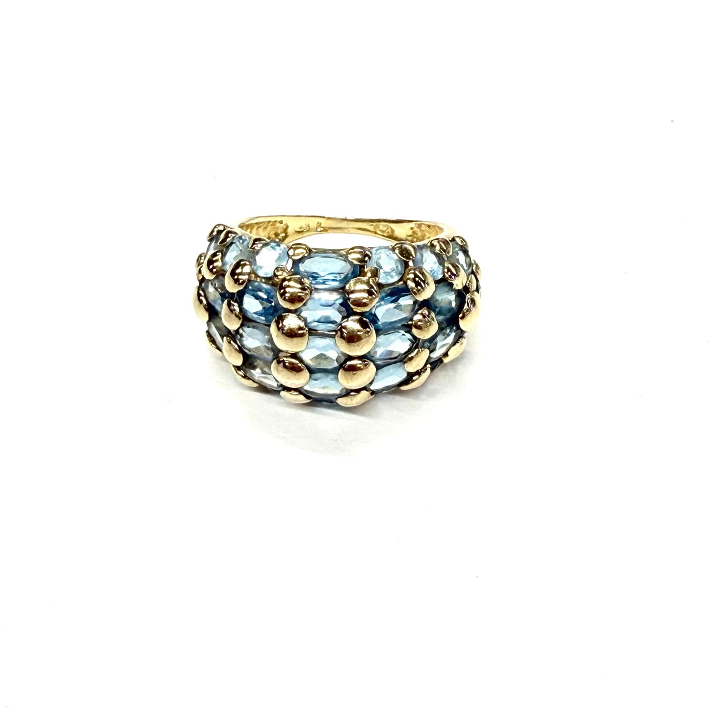 Bague en or jaune 18k avec topaze - T 53