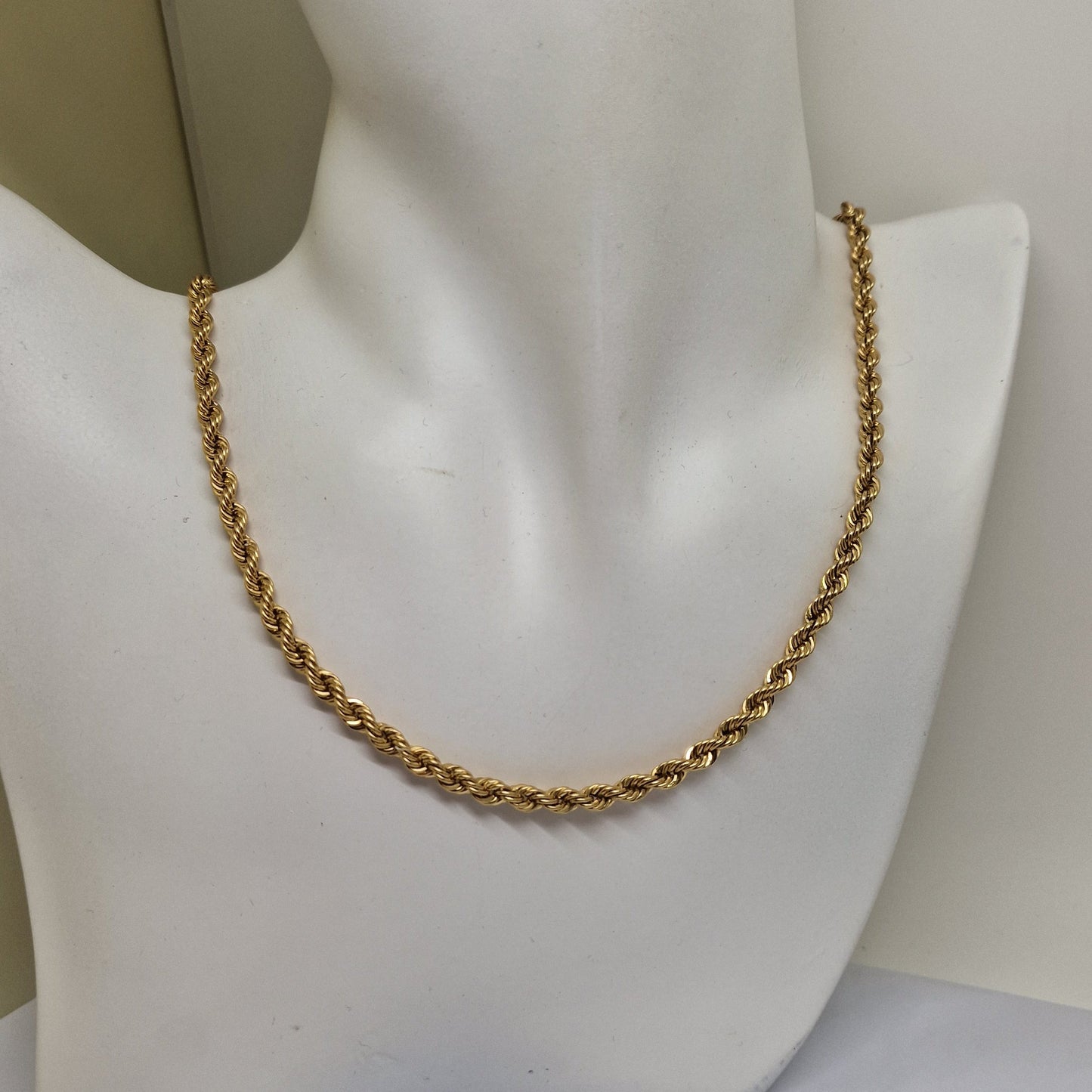 Collier Matinée Maille Torsadé Or Jaune 18K 14.67 Grs