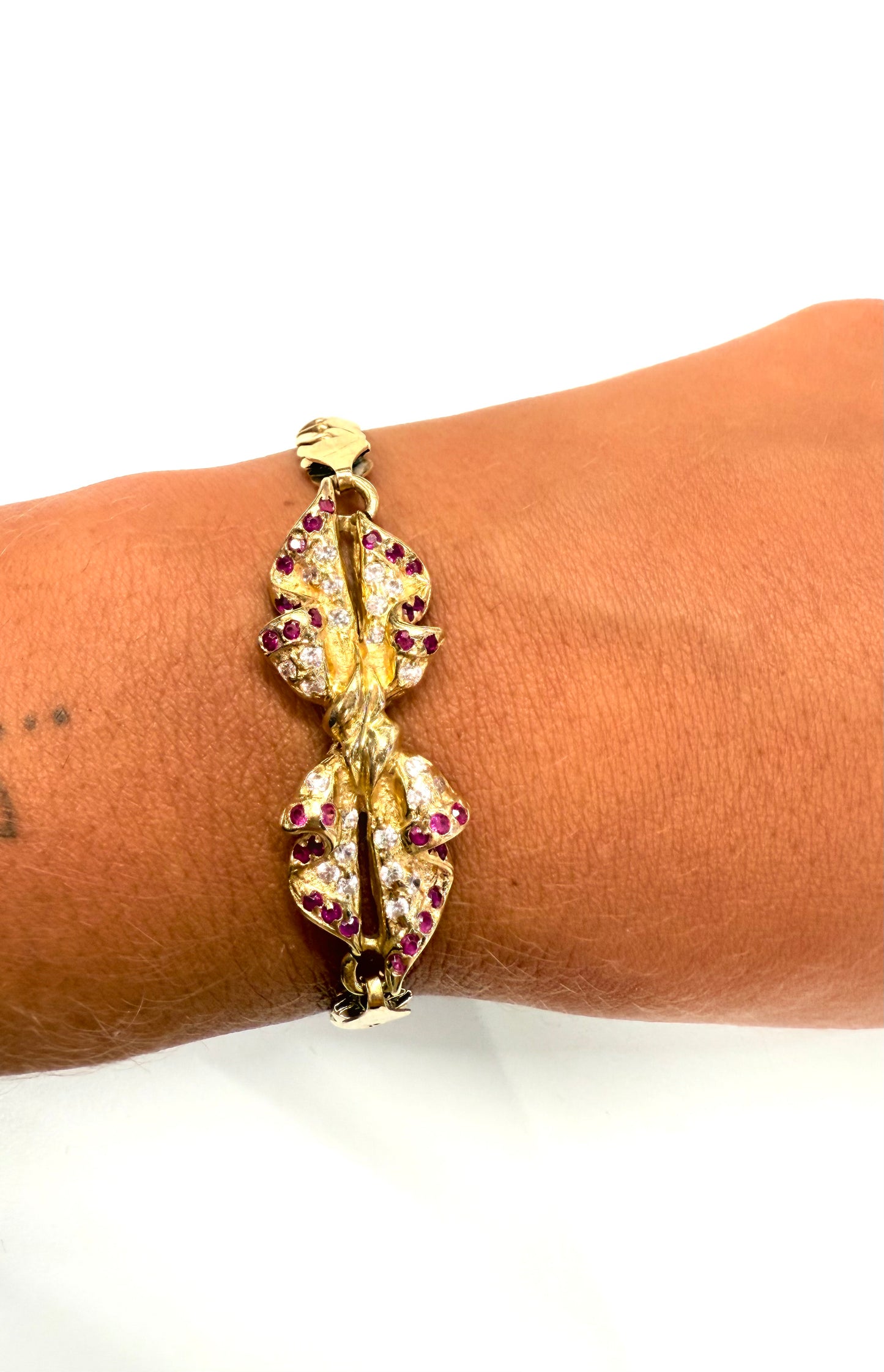 Bracelet Maille Anglaise en or jaune 18K 13.79 Grs