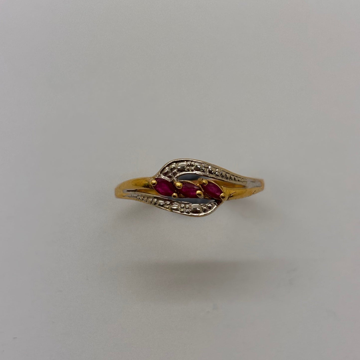 Bague en or jaune et blanc 22K Taille-62
