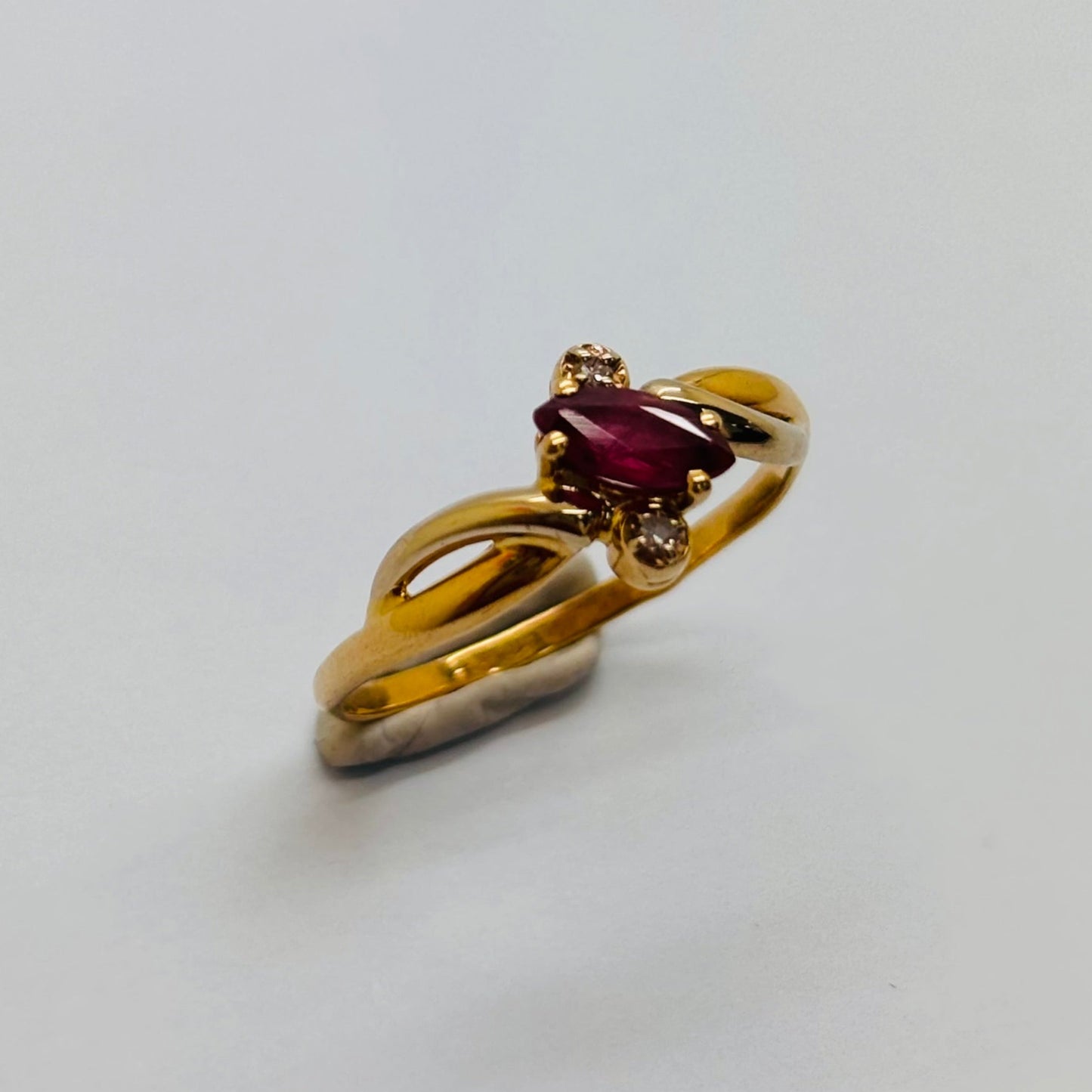 Bague en Or jaune et blanc 18K Taille-50.5
