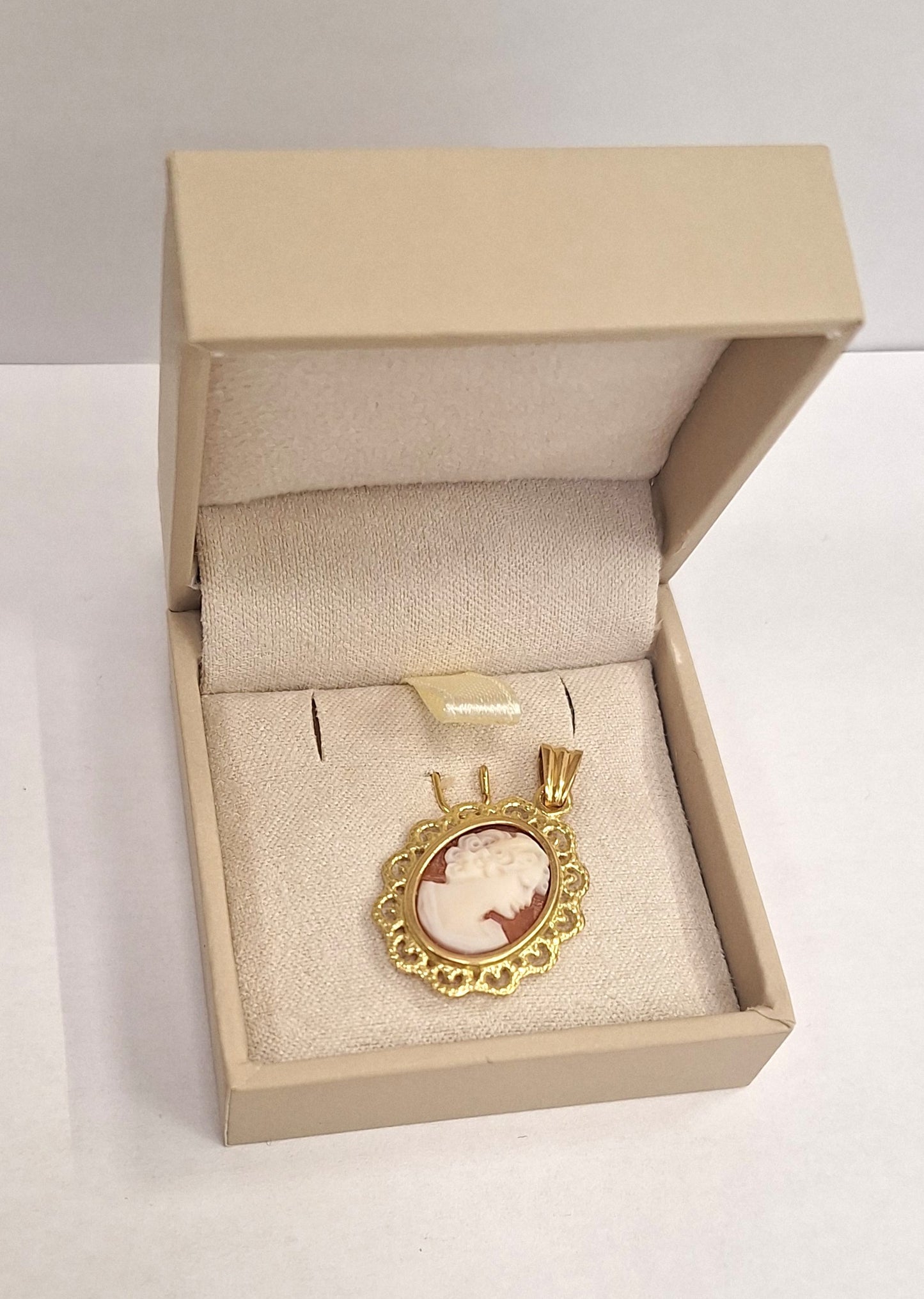 Pendentif camée Médaille Or Jaune 18K