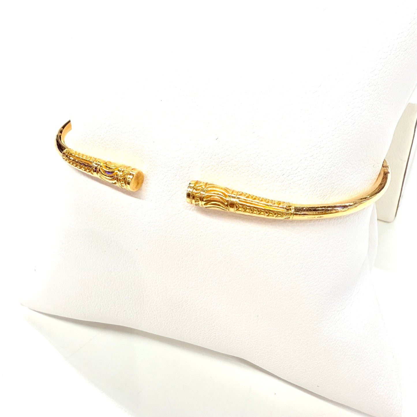 Bracelet Jonc Malgache en Or Jaune 18k 15.91 Grs