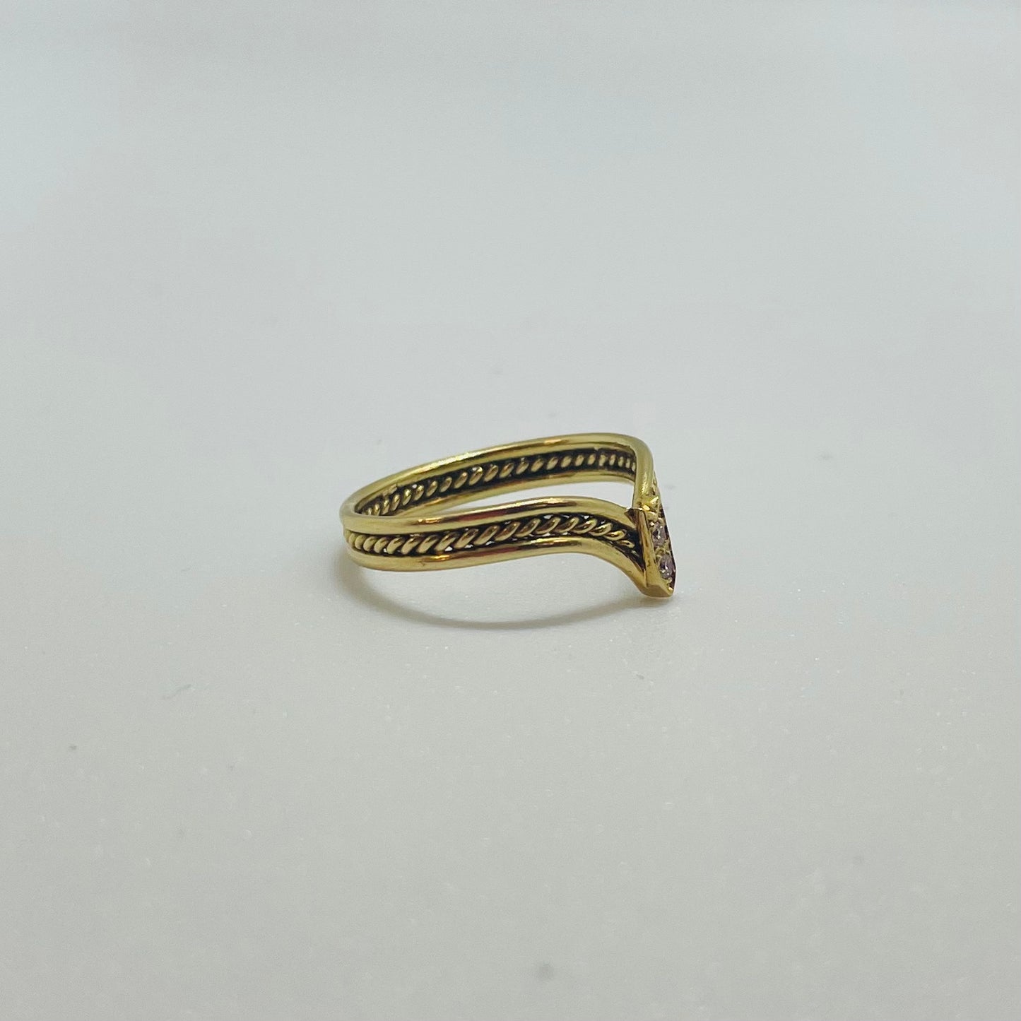 Bague en or jaune 18K Taille-50