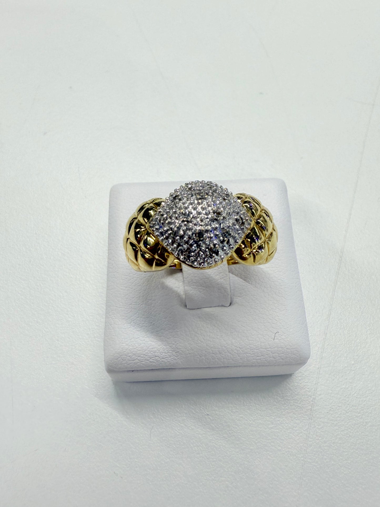 Bague en Or jaune et blanc avec diamants 18K